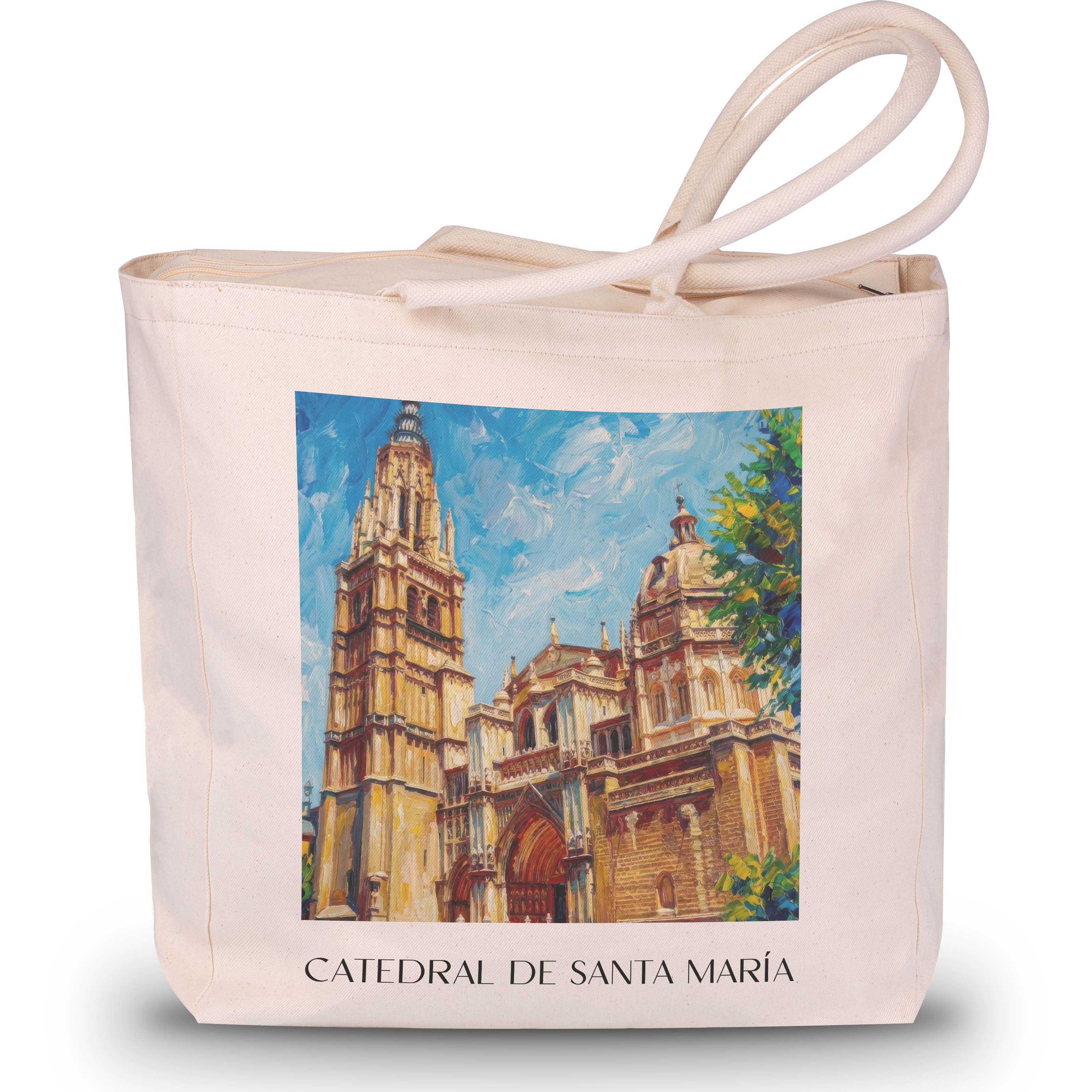 catedral-de-santa-maría-toledo-spanien-einkaufstasche-oil-painting-oelgemaelde