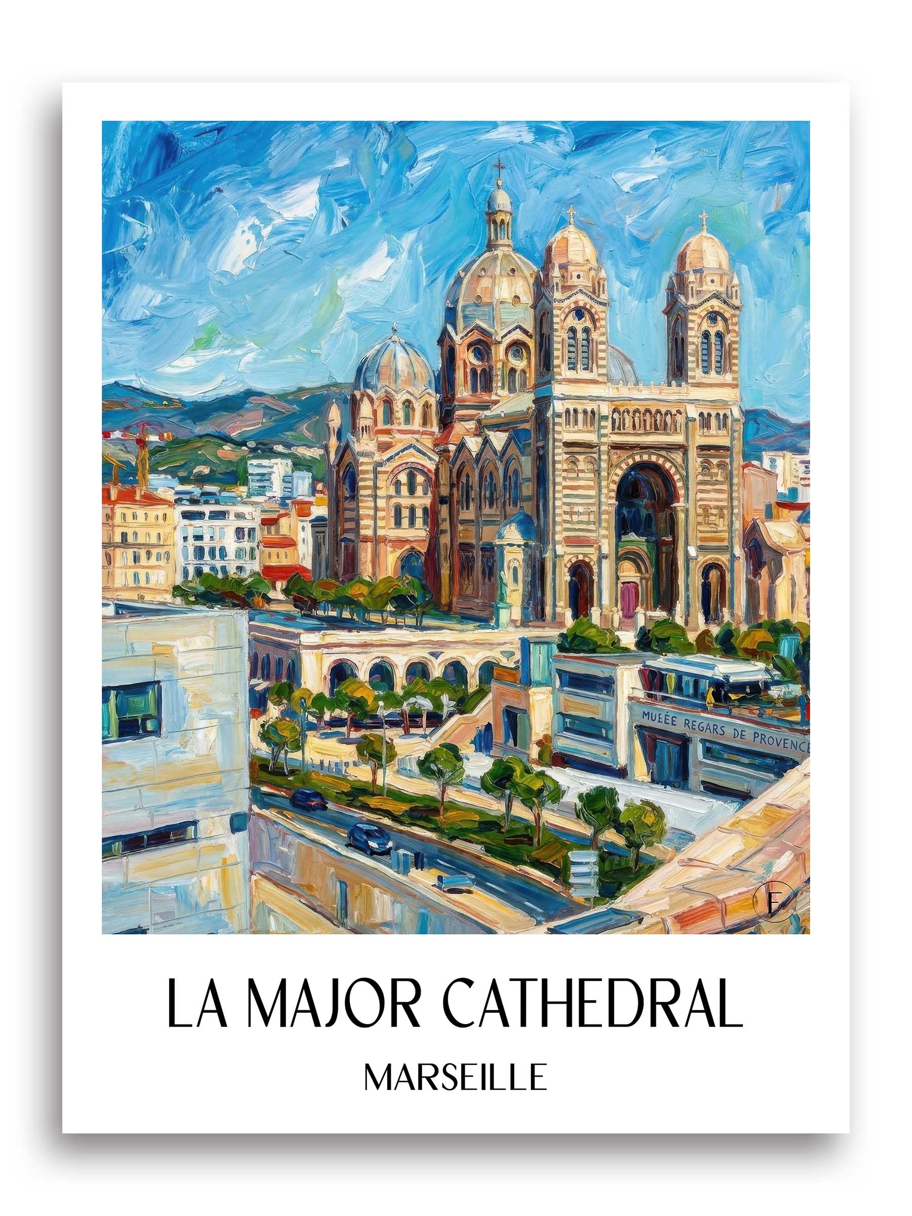 Cathédrale La Major Poster - Marseille - Frankreich Kunstdruck - Ölgemälde von A4 bis A1 - favplace