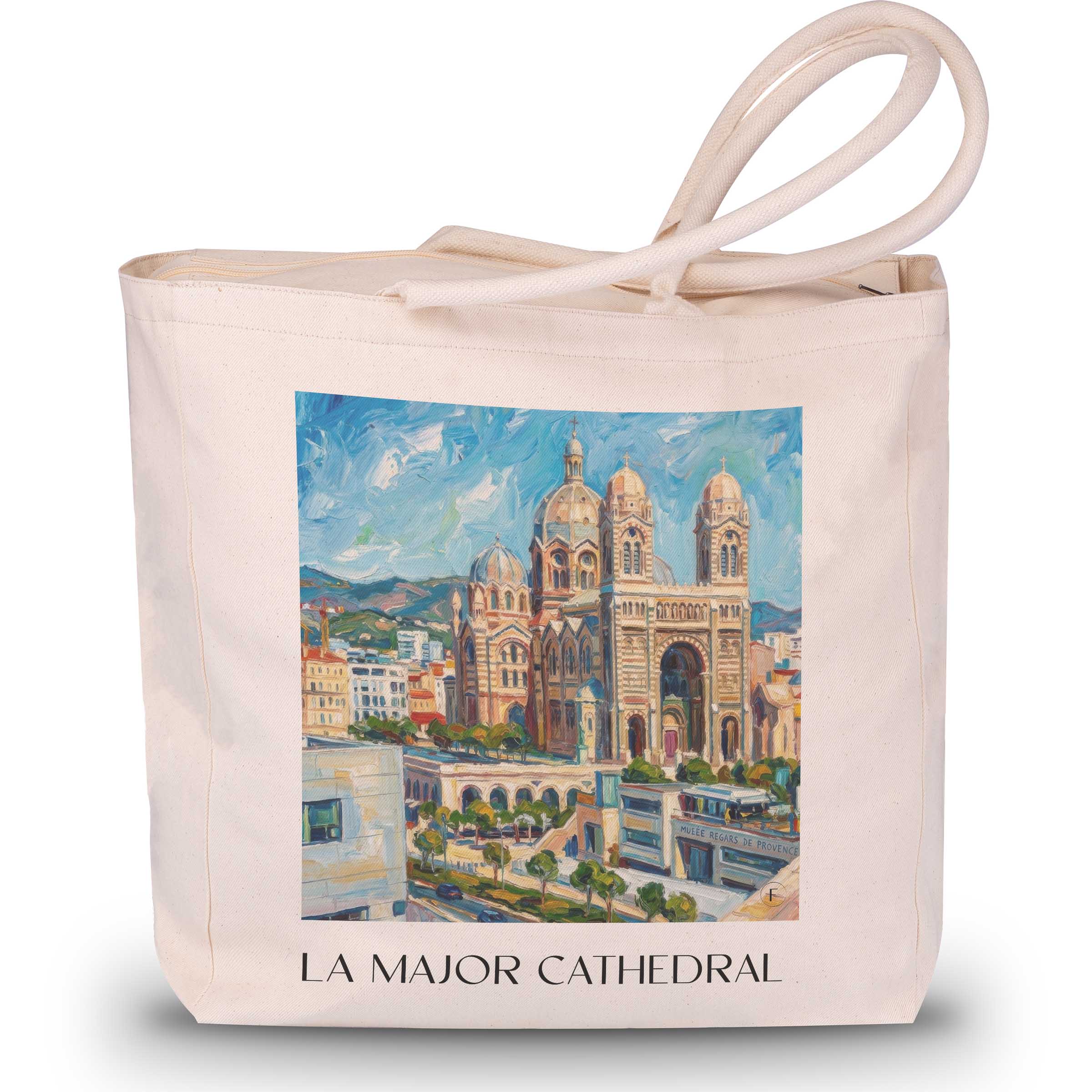 Cathédrale La Major Shopping Tasche - Marseille - Frankreich Tote Bag - Einkaufstasche im Ölgemälde Stil - favplace