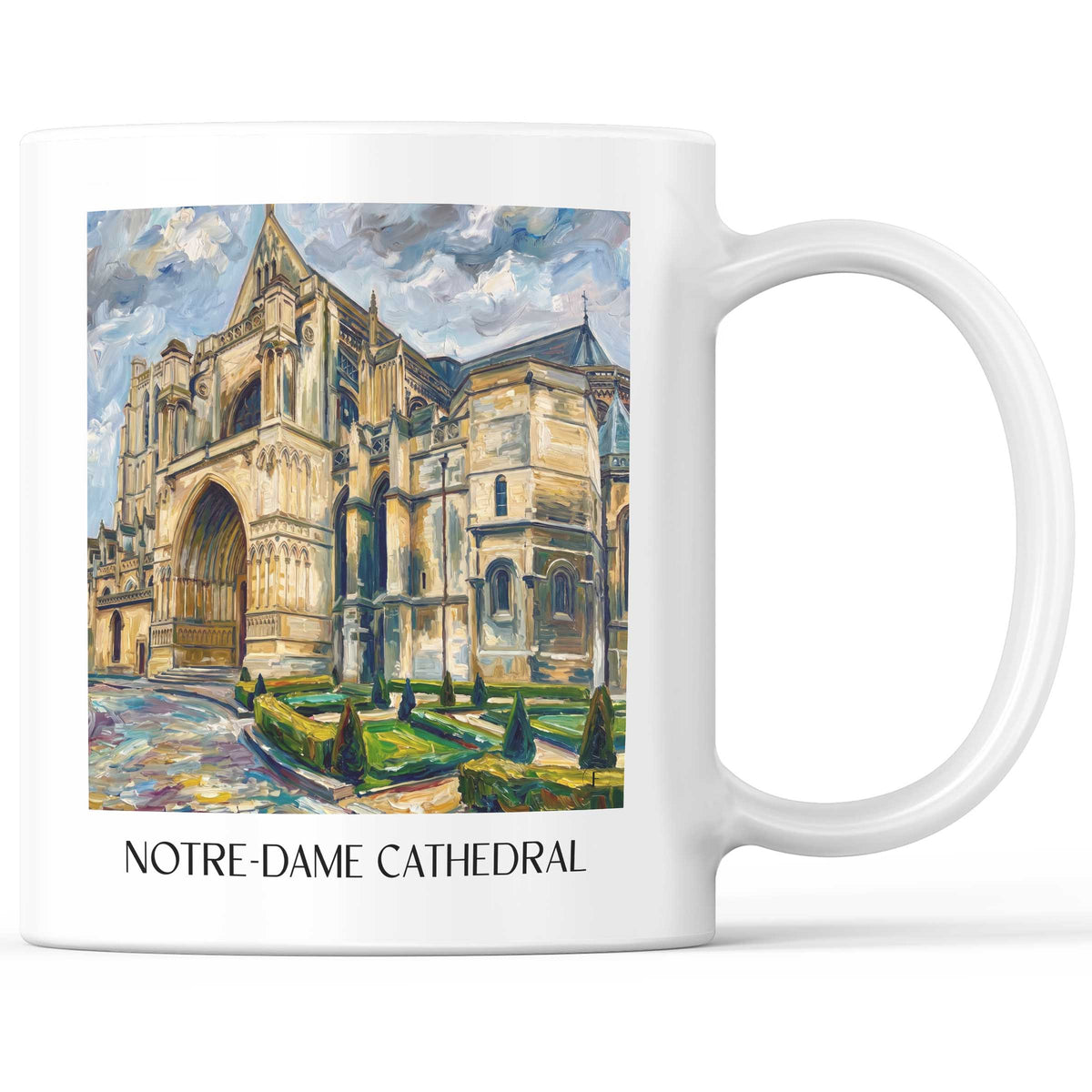 Cathédrale Notre-Dame Kaffeebecher - Saint-Omer - Frankreich Becher - Kaffeetasse im Ölgemälde Stil - favplace