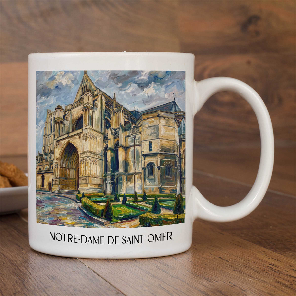 cathédrale-notre-dame-saint-omer-frankreich-kaffeebecher-oil-painting-oelgemaelde