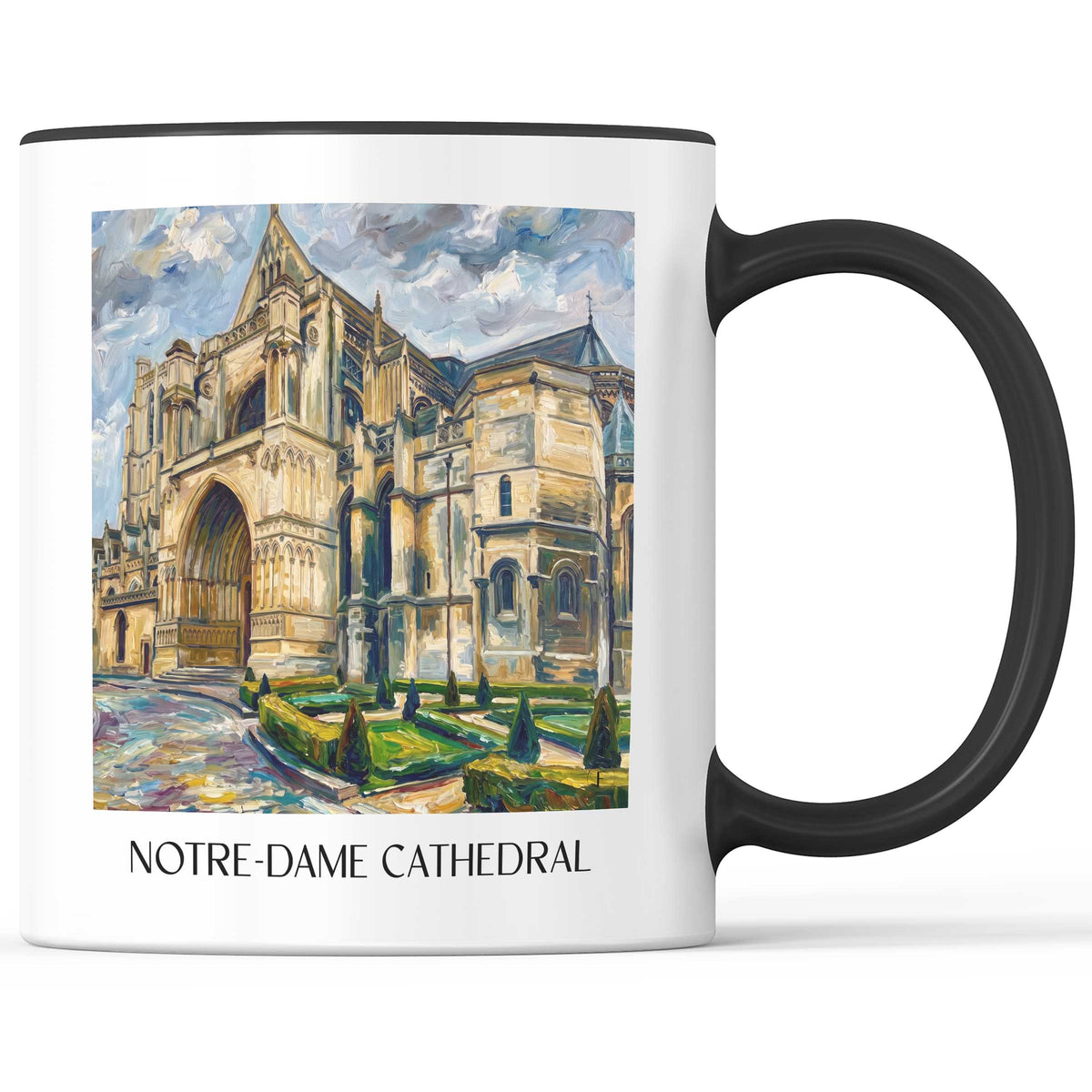 Cathédrale Notre-Dame Kaffeebecher - Saint-Omer - Frankreich Becher - Kaffeetasse im Ölgemälde Stil - favplace