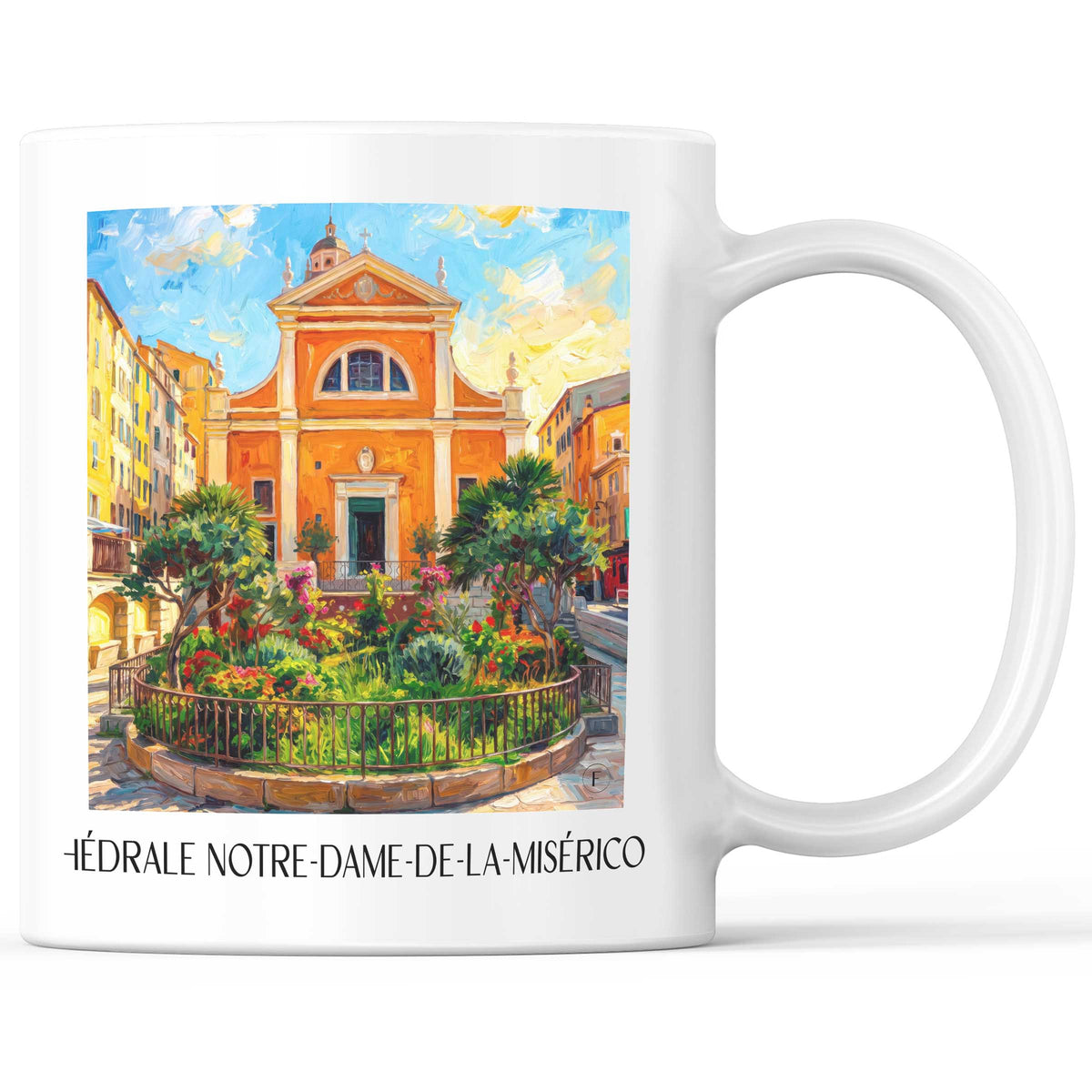 Cathédrale Notre-Dame-de-la-Miséricorde Kaffeebecher - Ajaccio - Frankreich Becher - Kaffeetasse im Ölgemälde Stil - favplace