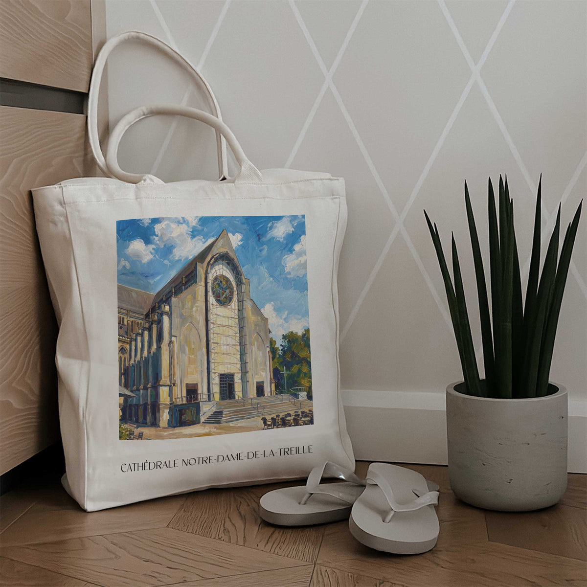 cathédrale-notre-dame-de-la-treille-lille-frankreich-einkaufstasche-oil-painting-oelgemaelde