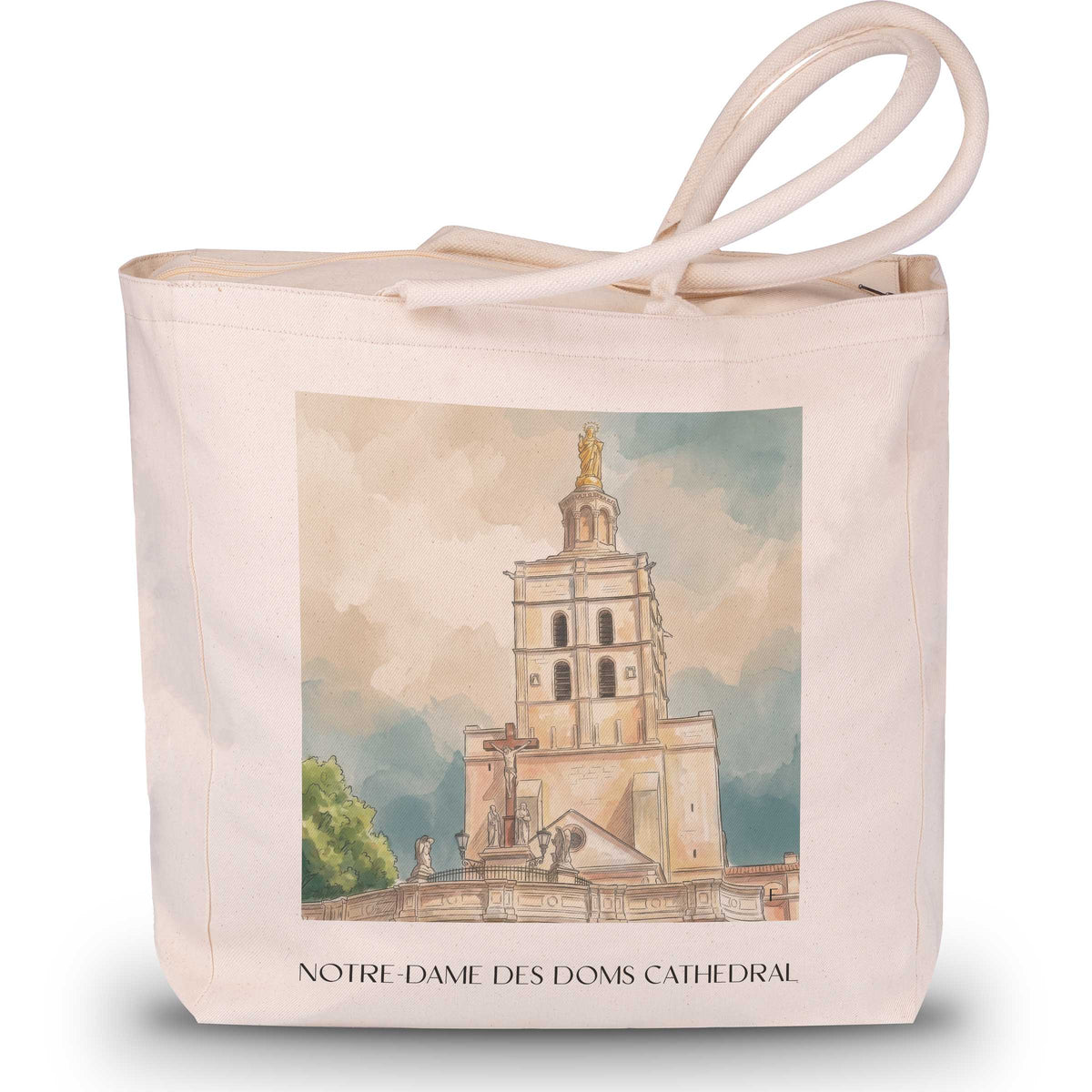 Cathédrale Notre-Dame des Doms Shopping Tasche - Avignon - Frankreich Tote Bag - Einkaufstasche im Aquarell Stil - favplace