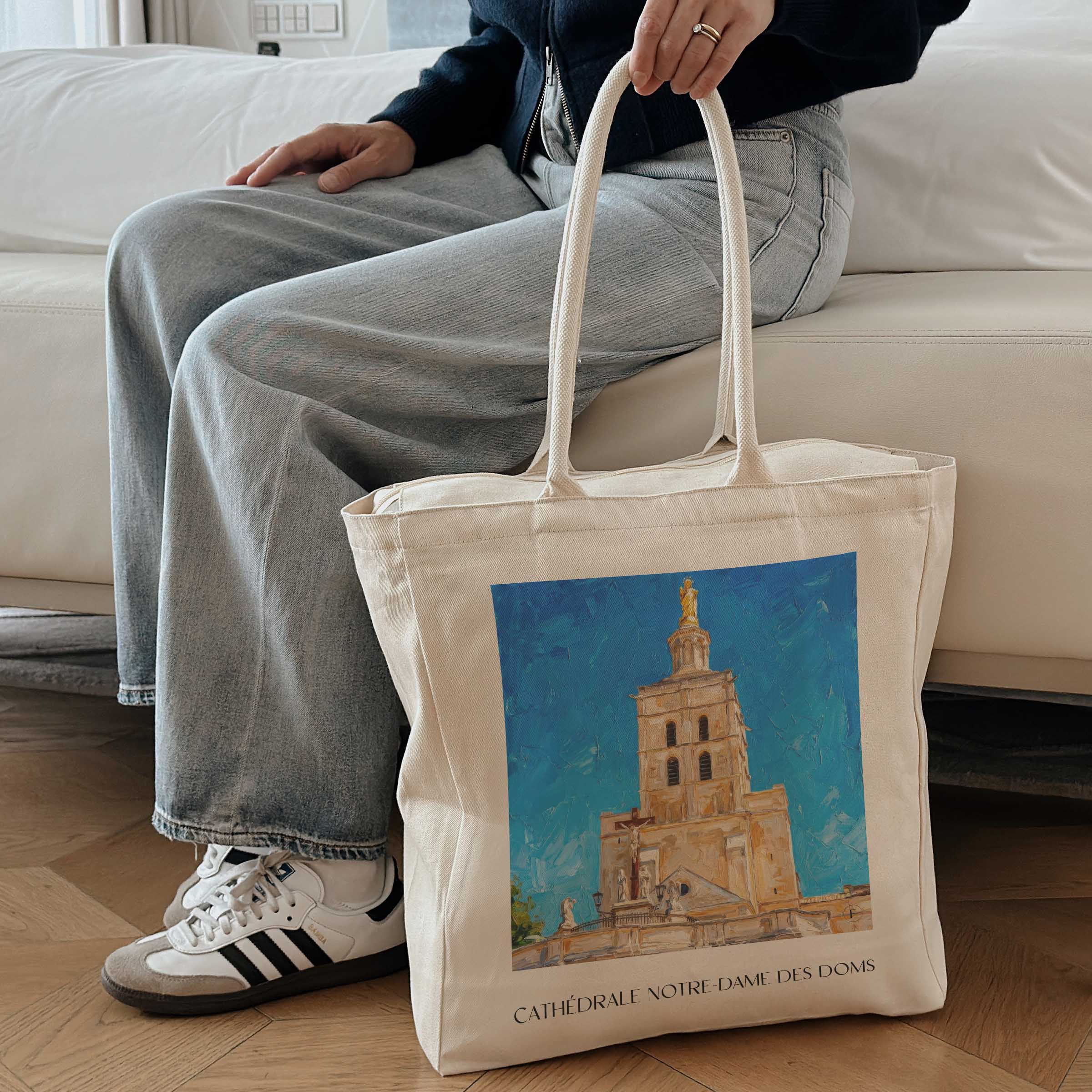 cathédrale-notre-dame-des-doms-avignon-frankreich-einkaufstasche-oil-painting-oelgemaelde
