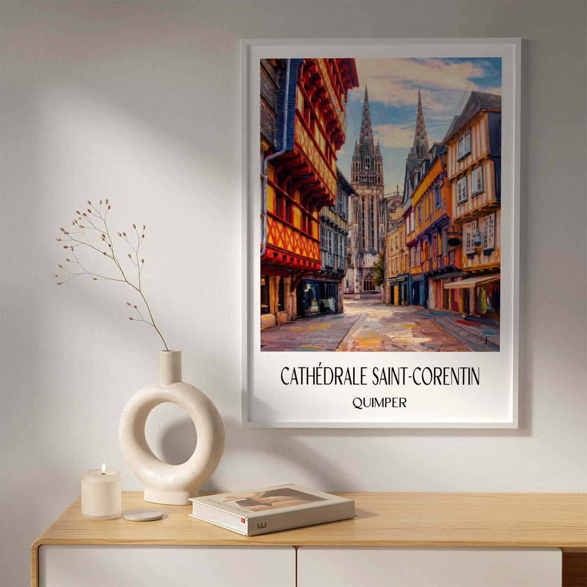 cathédrale-saint-corentin-quimper-frankreich-poster-oil-painting-oelgemaelde