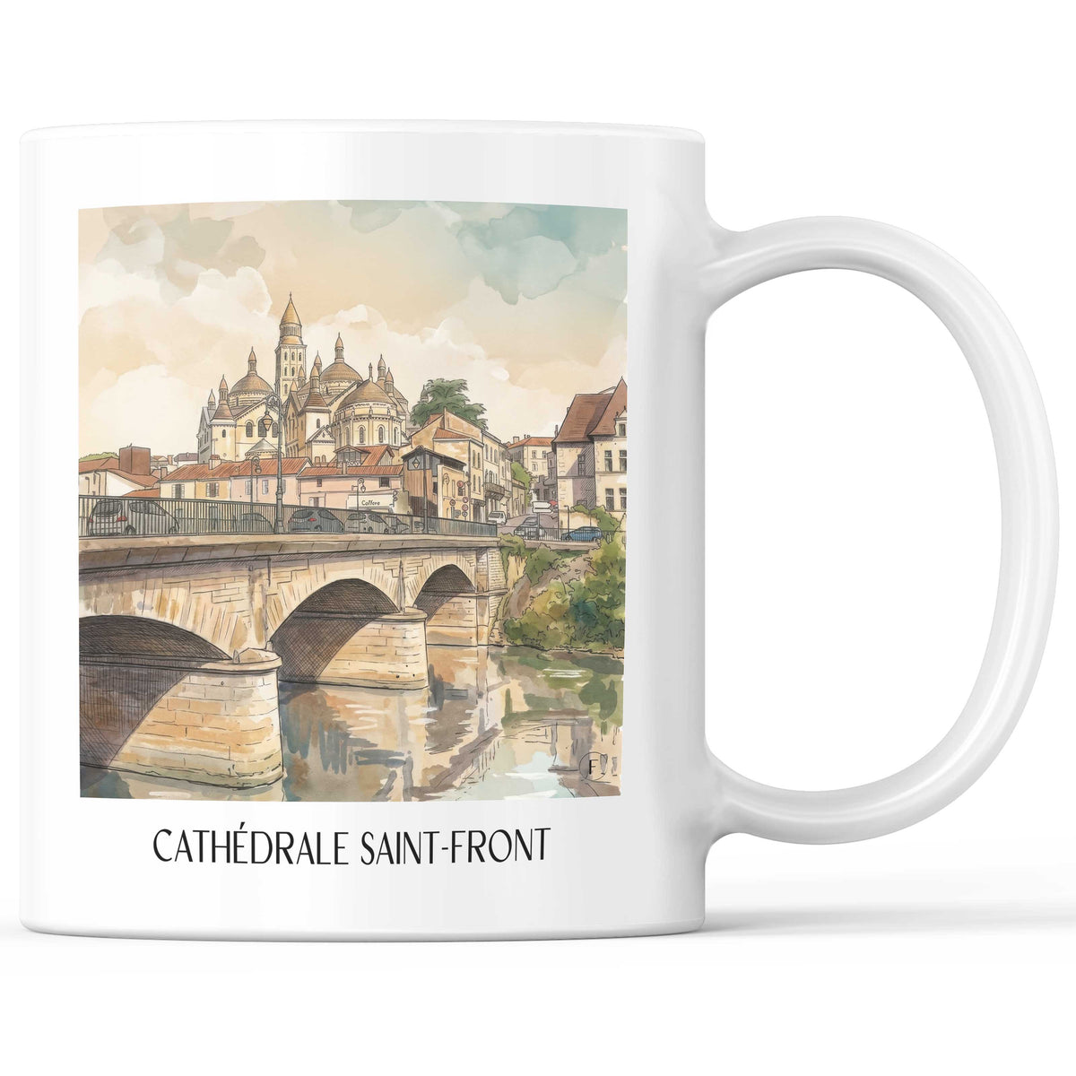Cathédrale Saint-Front Kaffeebecher - Périgueux - Frankreich Becher - Kaffeetasse im Aquarell Stil - favplace
