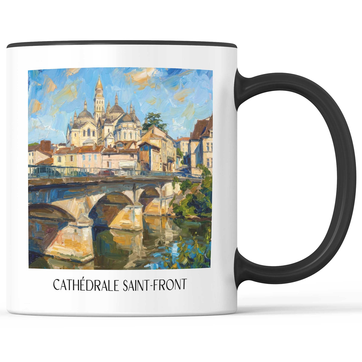 cathédrale-saint-front-périgueux-frankreich-kaffeebecher-oil-painting-oelgemaelde