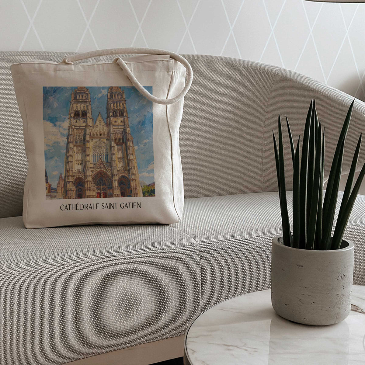 cathédrale-saint-gatien-tours-frankreich-einkaufstasche-oil-painting-oelgemaelde