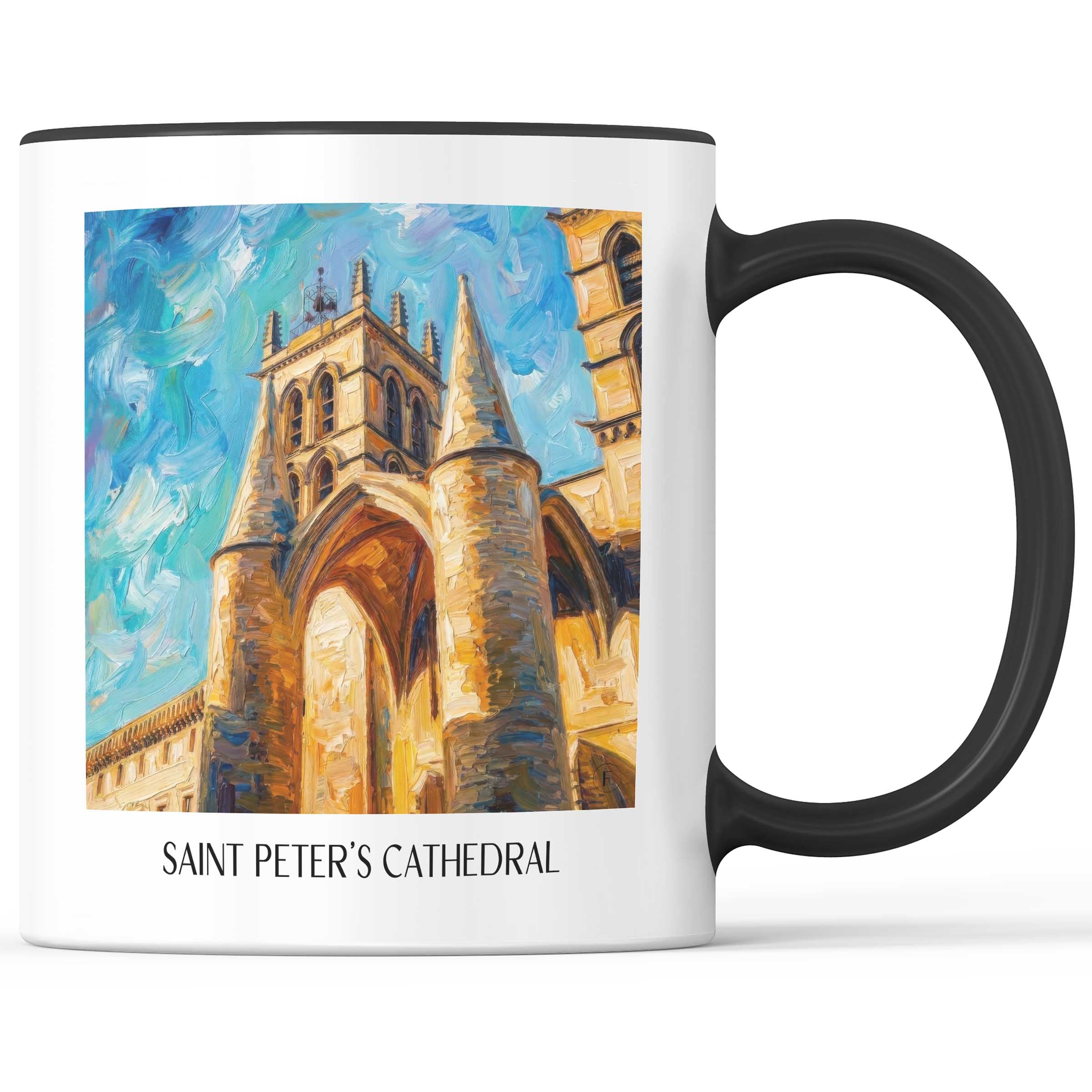 Cathédrale Saint-Pierre Kaffeebecher - Montpellier - Frankreich Becher - Kaffeetasse im Ölgemälde Stil - favplace