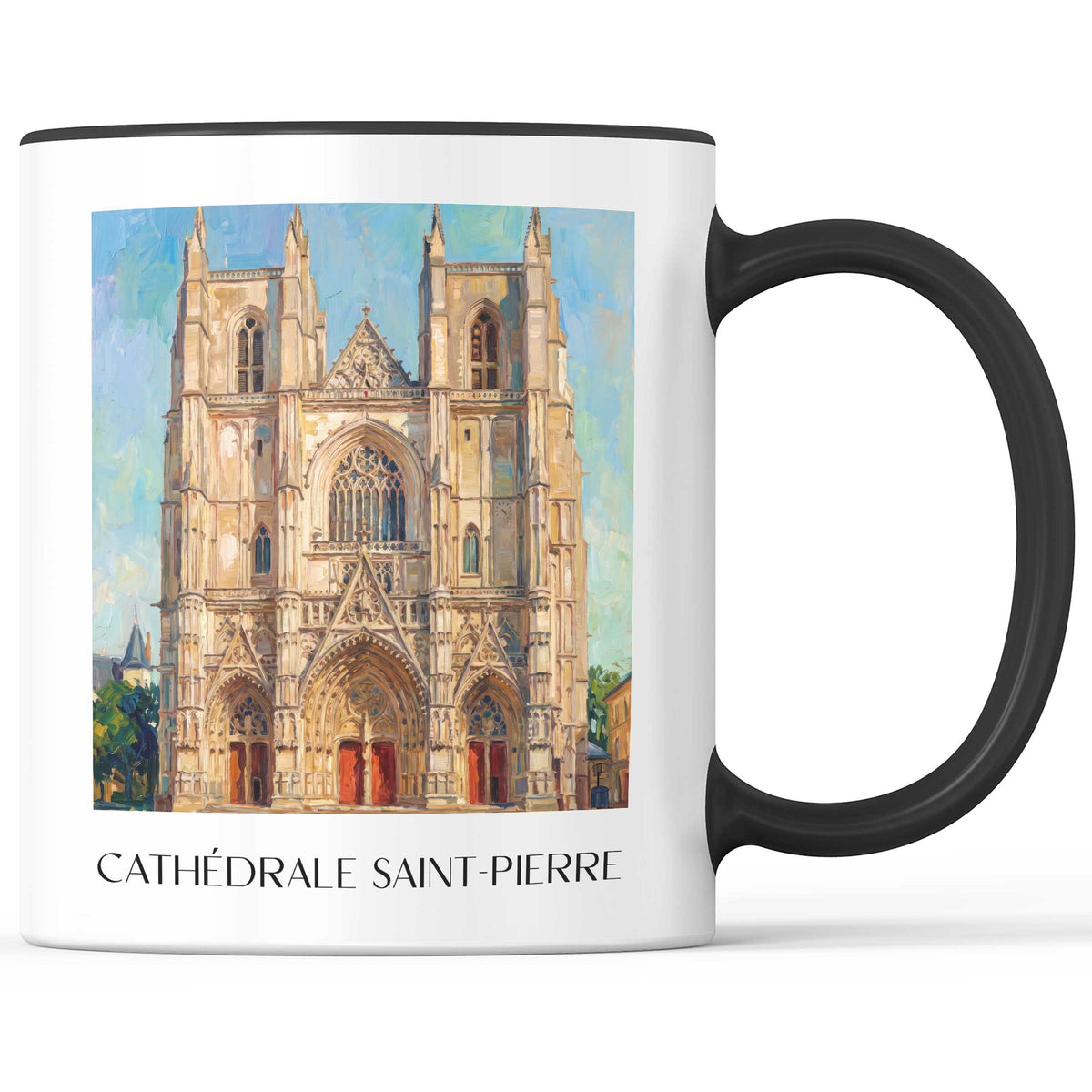 cathédrale-saint-pierre-nantes-frankreich-kaffeebecher-oil-painting-oelgemaelde