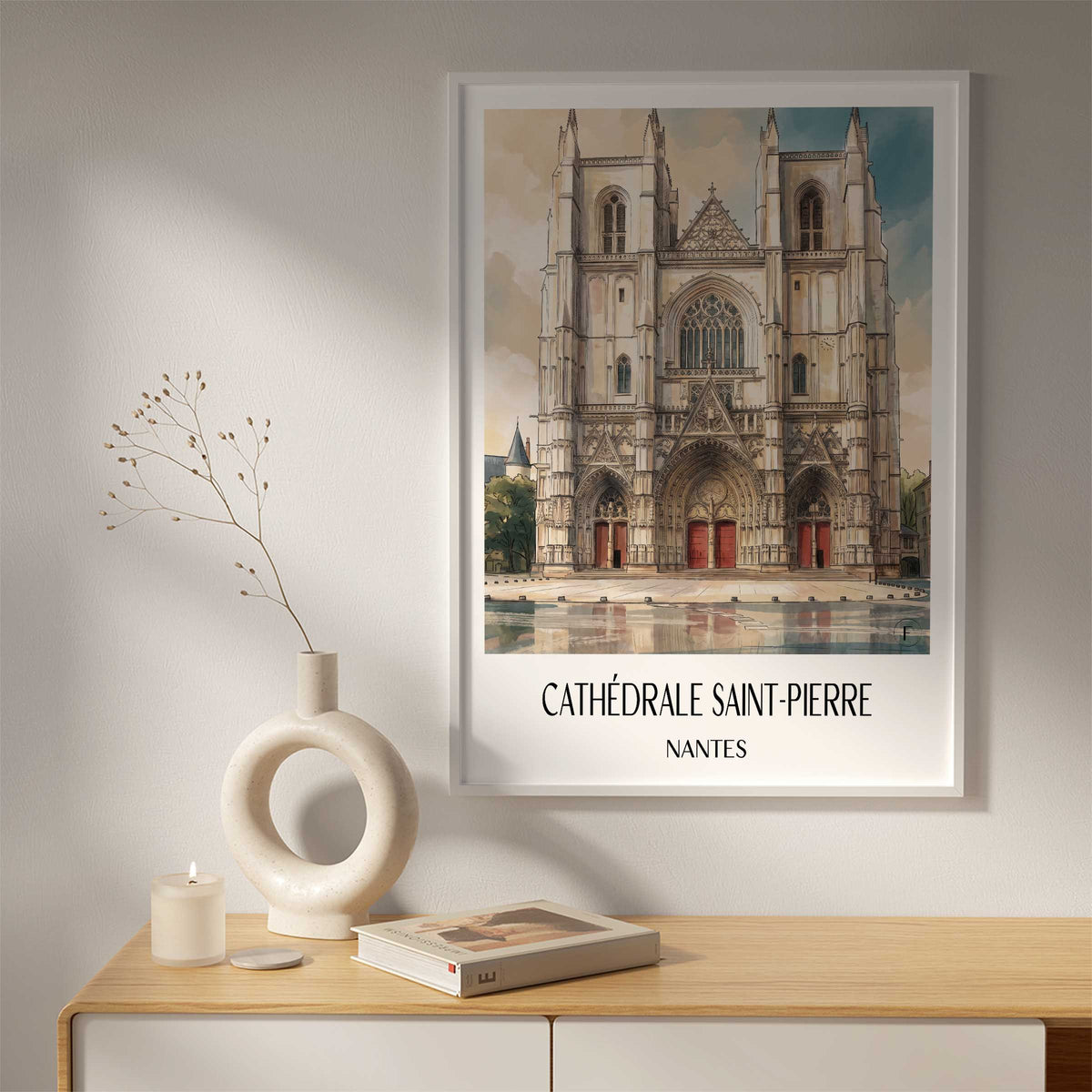 cathédrale-saint-pierre-nantes-frankreich-poster-aquarell