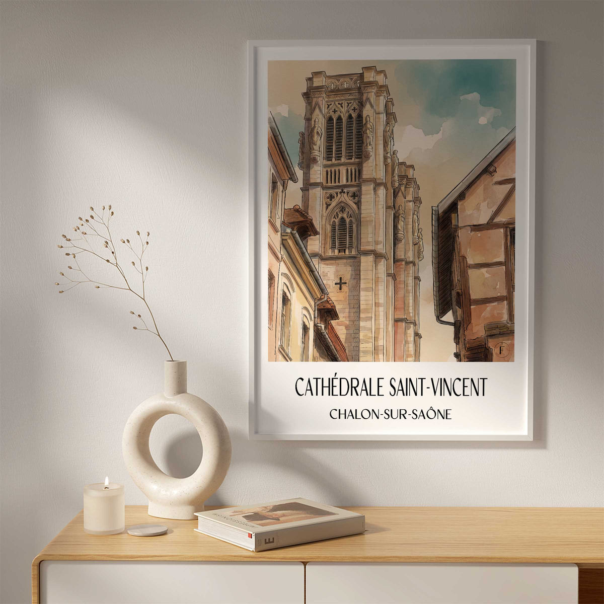 cathédrale-saint-vincent-chalon-sur-saône-frankreich-poster-aquarell
