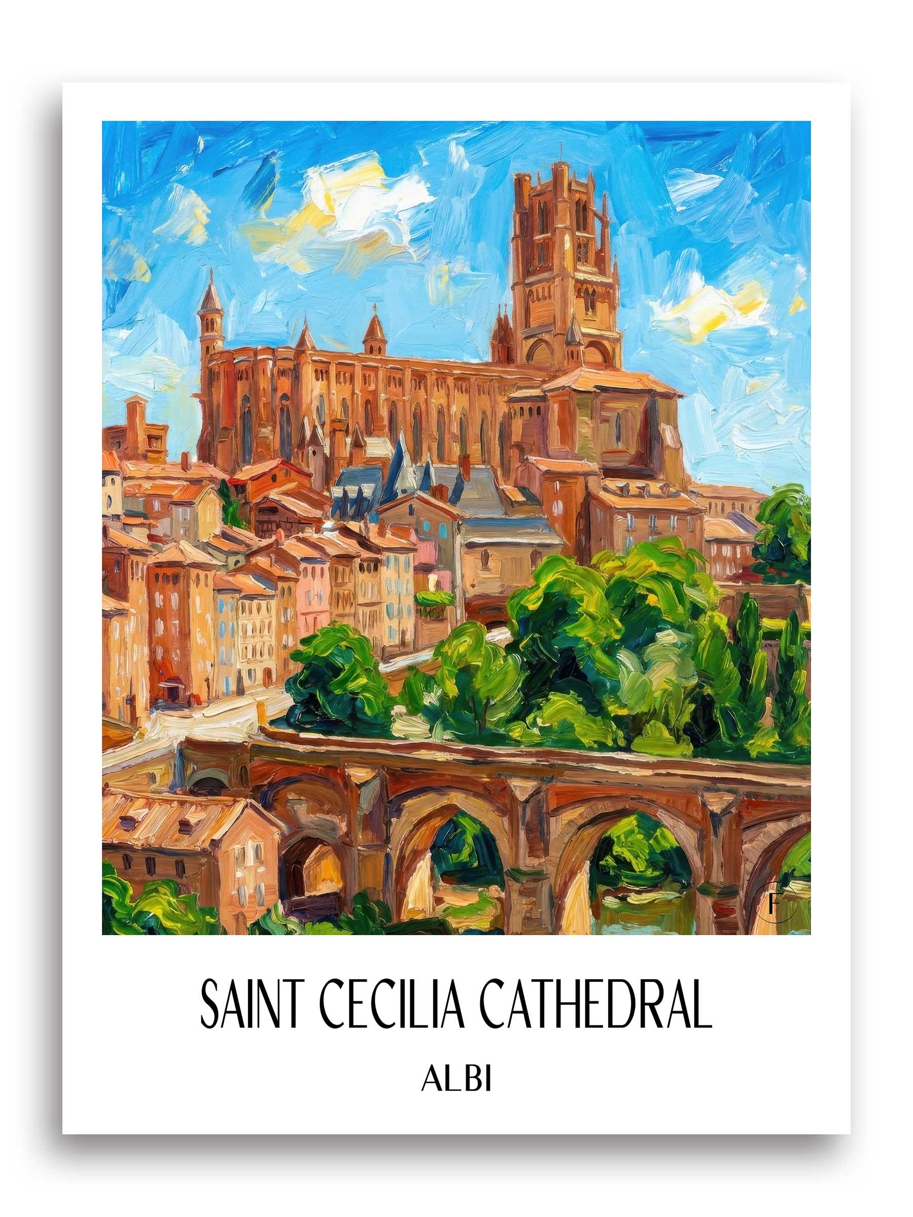 Cathédrale Sainte-Cécile Poster - Albi - Frankreich Kunstdruck - Ölgemälde von A4 bis A1 - favplace
