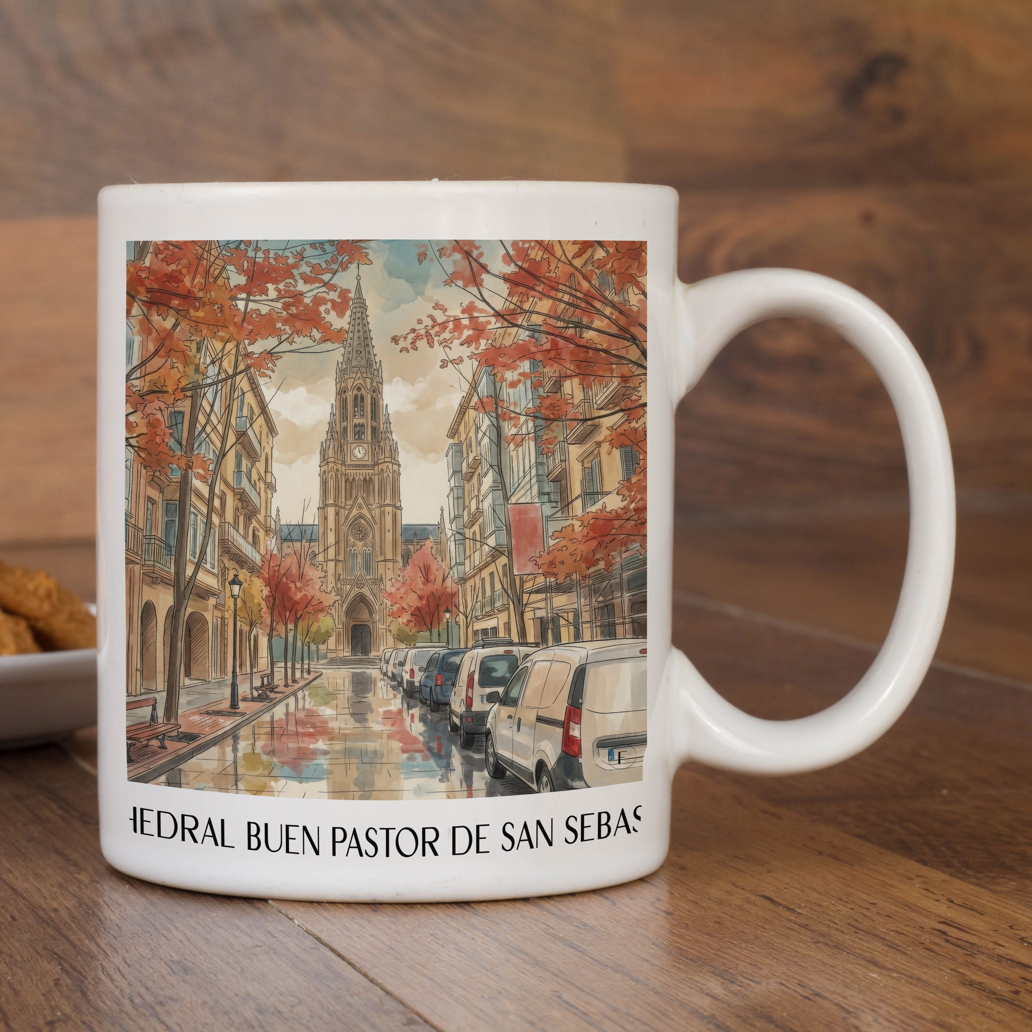 cathedral-buen-pastor-san-sebastián-spanien-kaffeebecher-aquarell