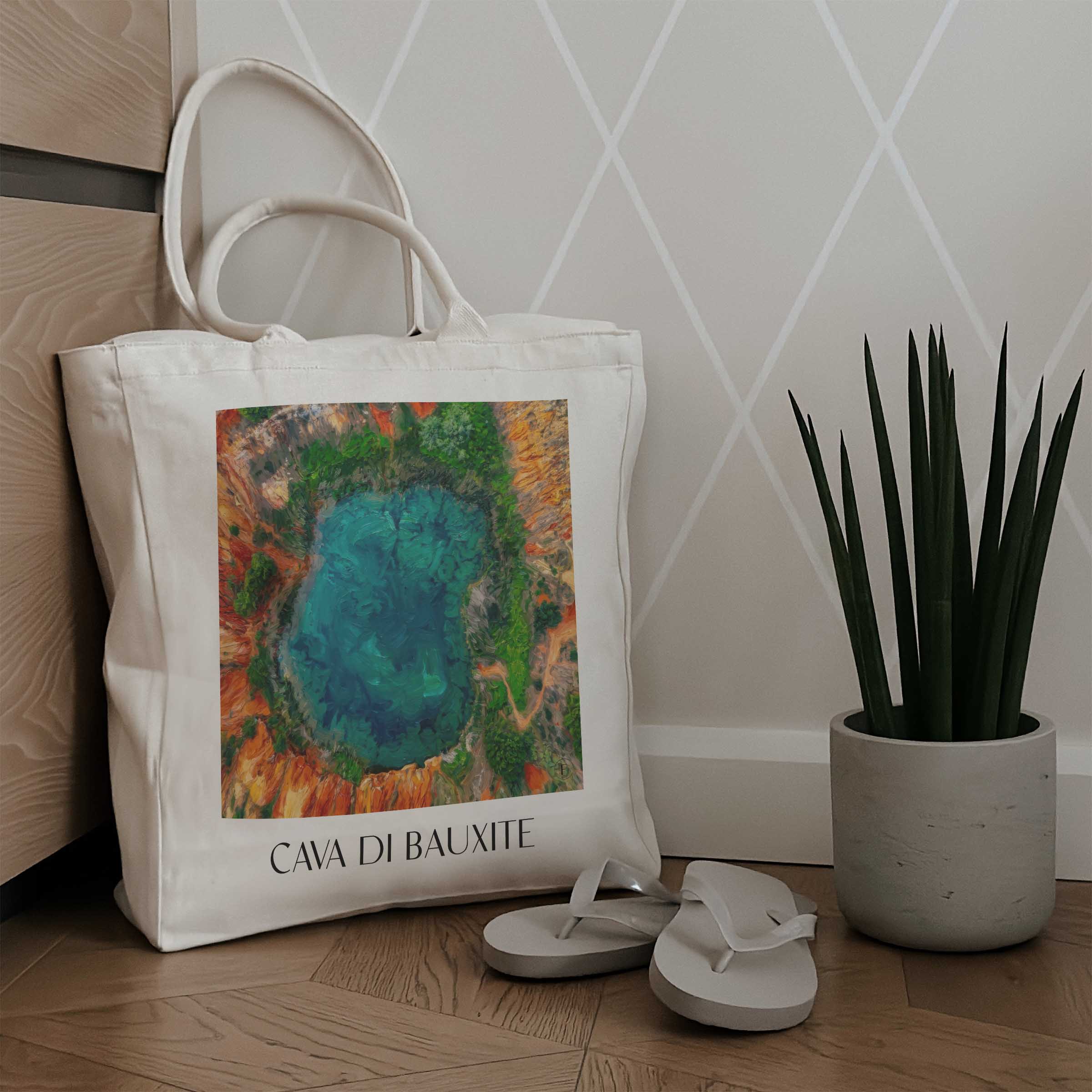 cava-di-bauxite-salento-italien-einkaufstasche-oil-painting-oelgemaelde