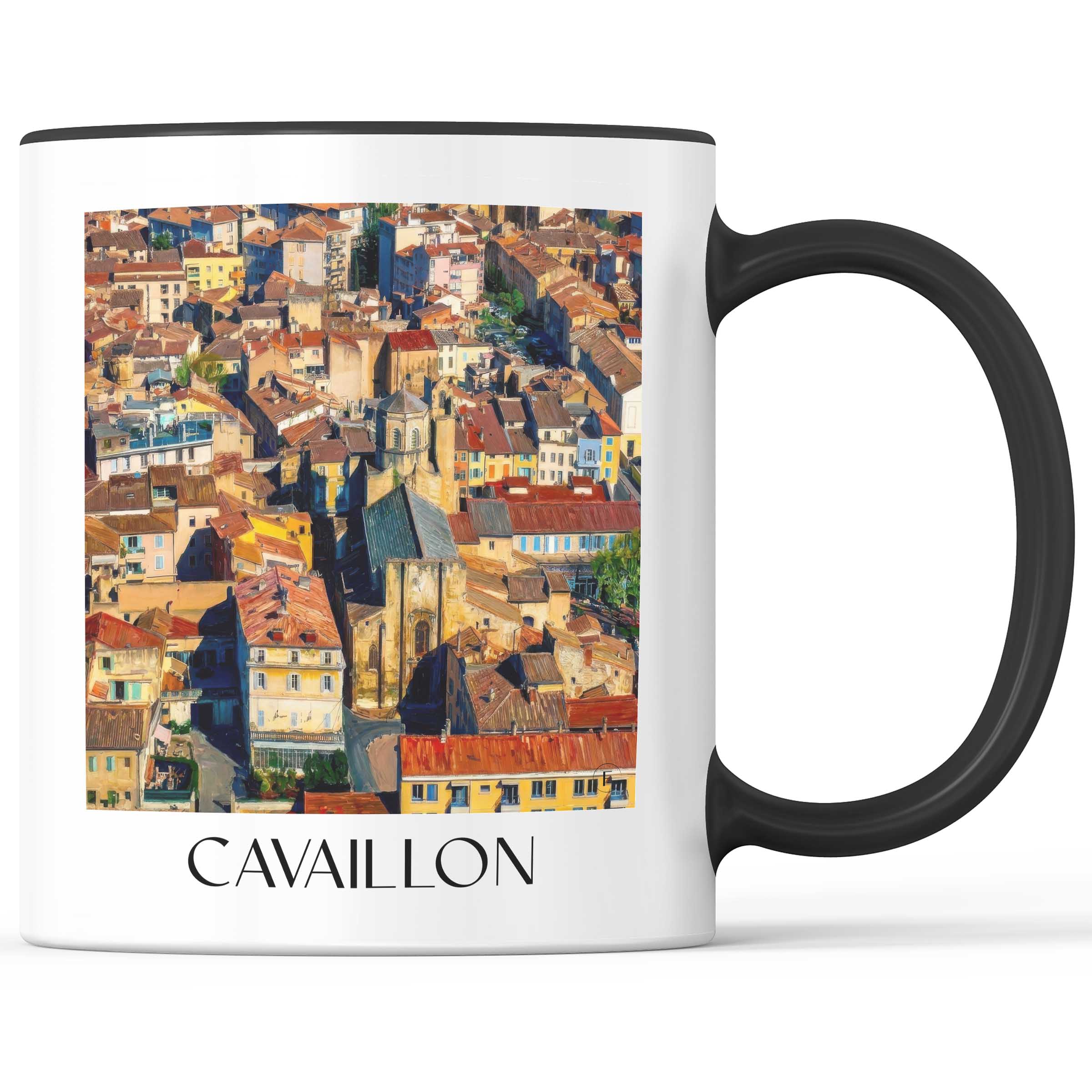 Cavaillon Kaffeebecher - Provence - Frankreich Becher - Kaffeetasse im Ölgemälde Stil - favplace