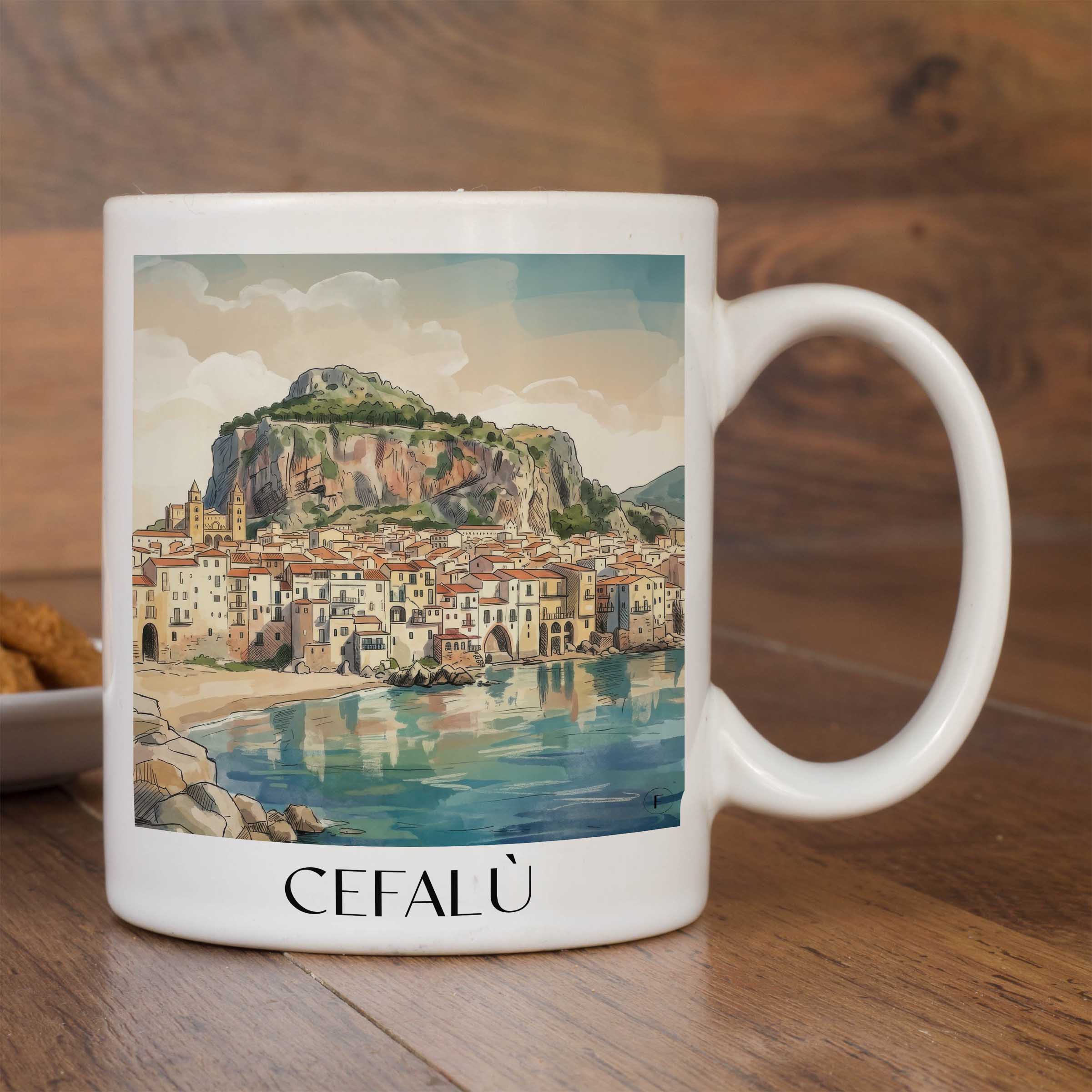 cefalù--sizilien-italien-kaffeebecher-aquarell