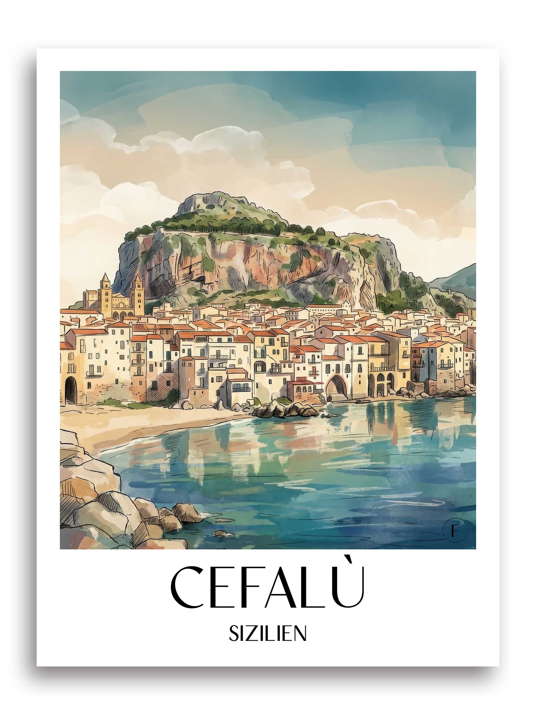 cefalù--sizilien-italien-poster-aquarell