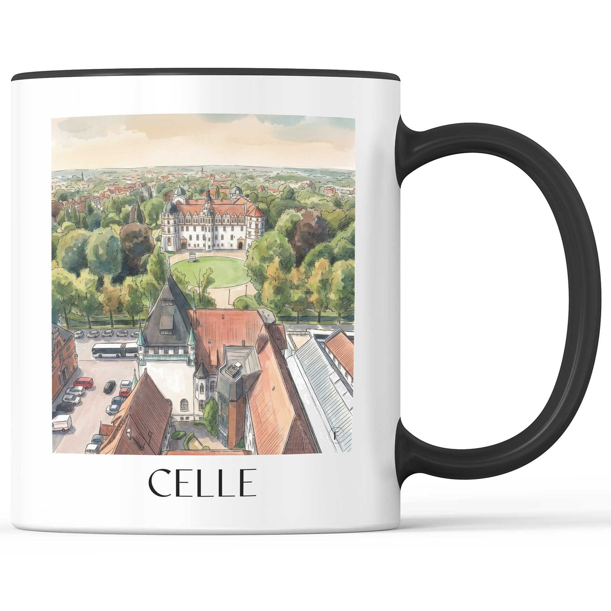 celle-niedersachsen-deutschland-kaffeebecher-aquarell