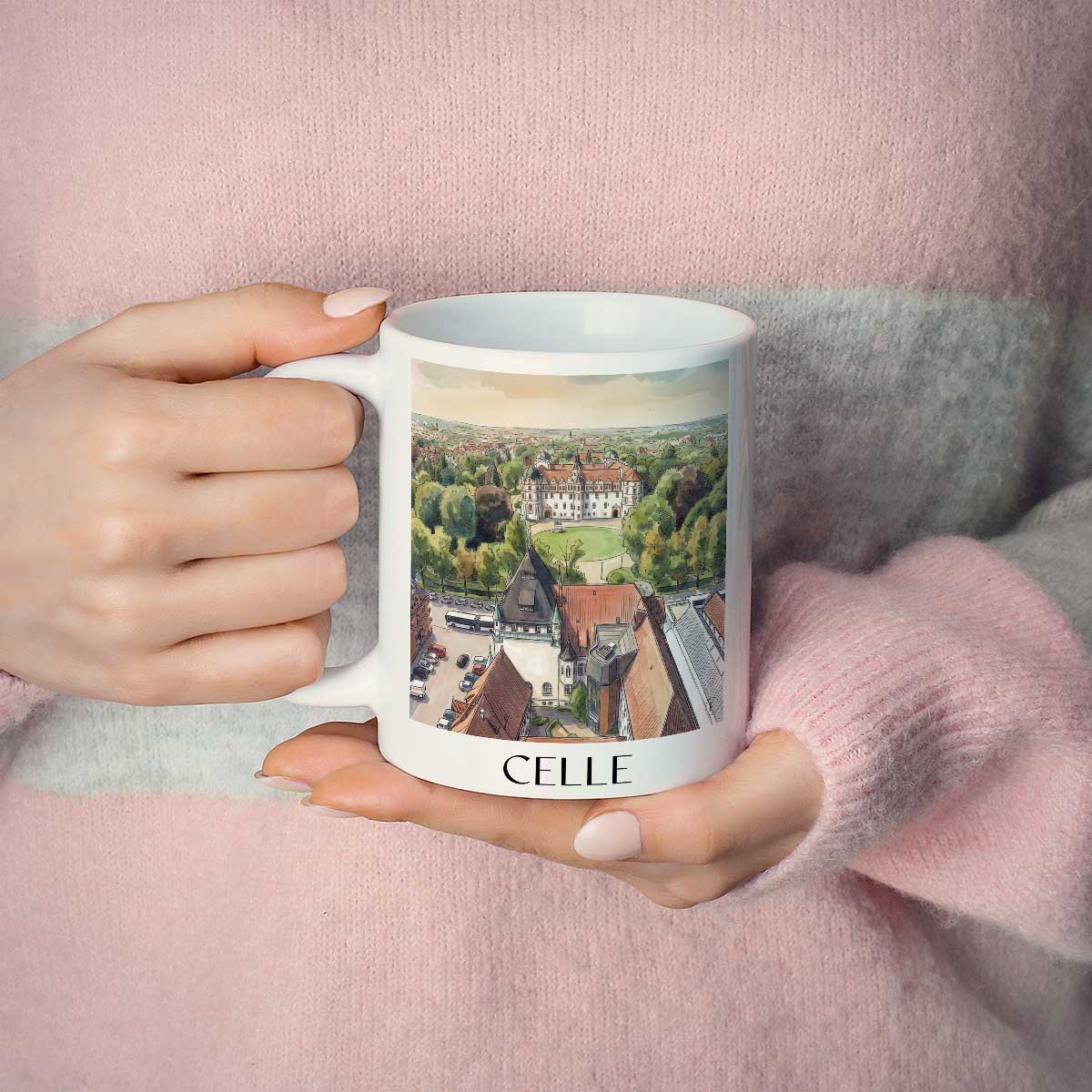 celle-niedersachsen-deutschland-kaffeebecher-aquarell