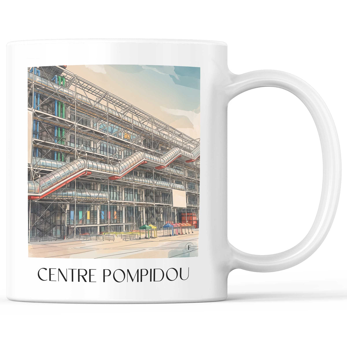 centre-pompidou-paris-frankreich-kaffeebecher-aquarell