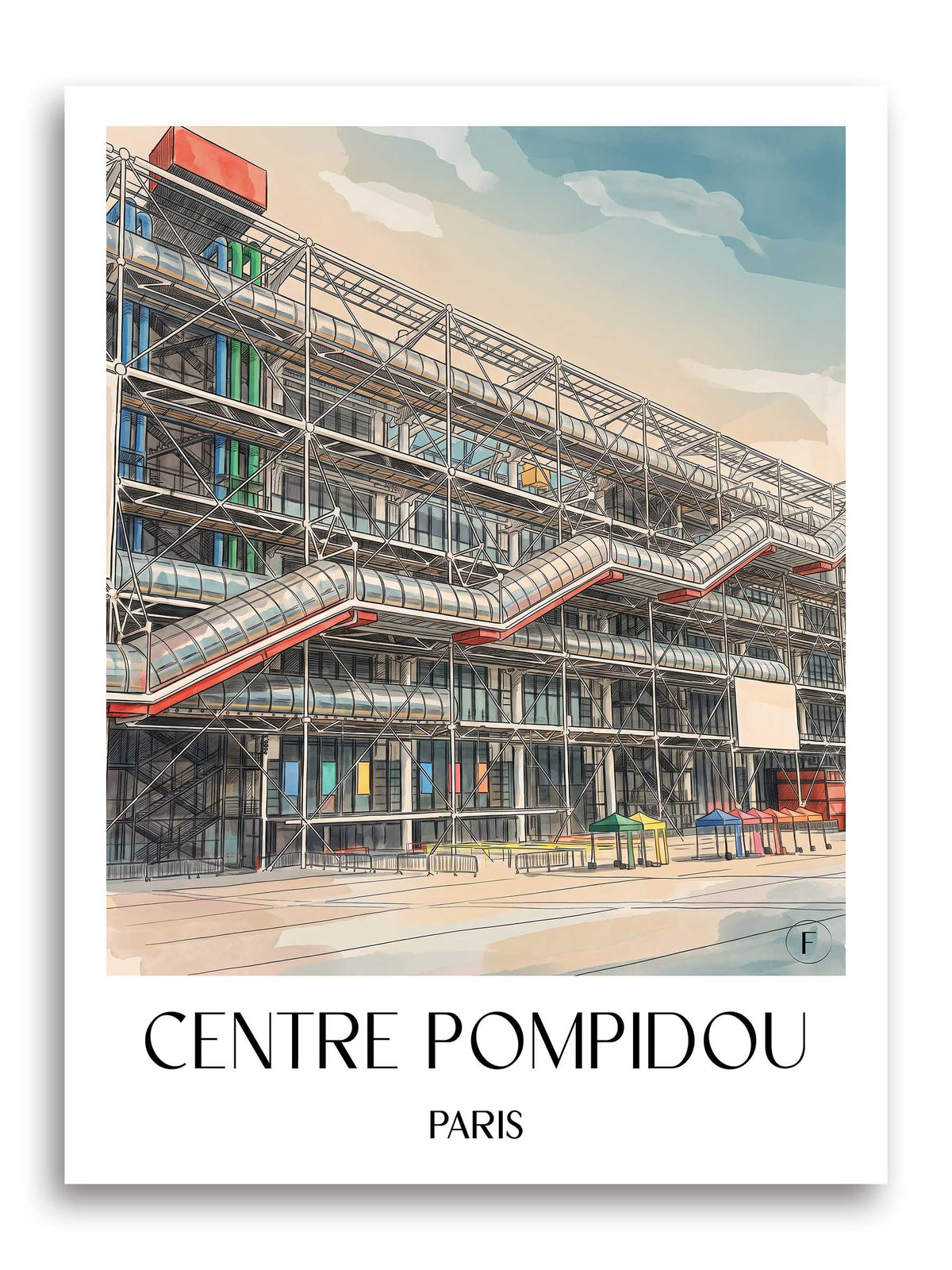 centre-pompidou-paris-frankreich-poster-aquarell