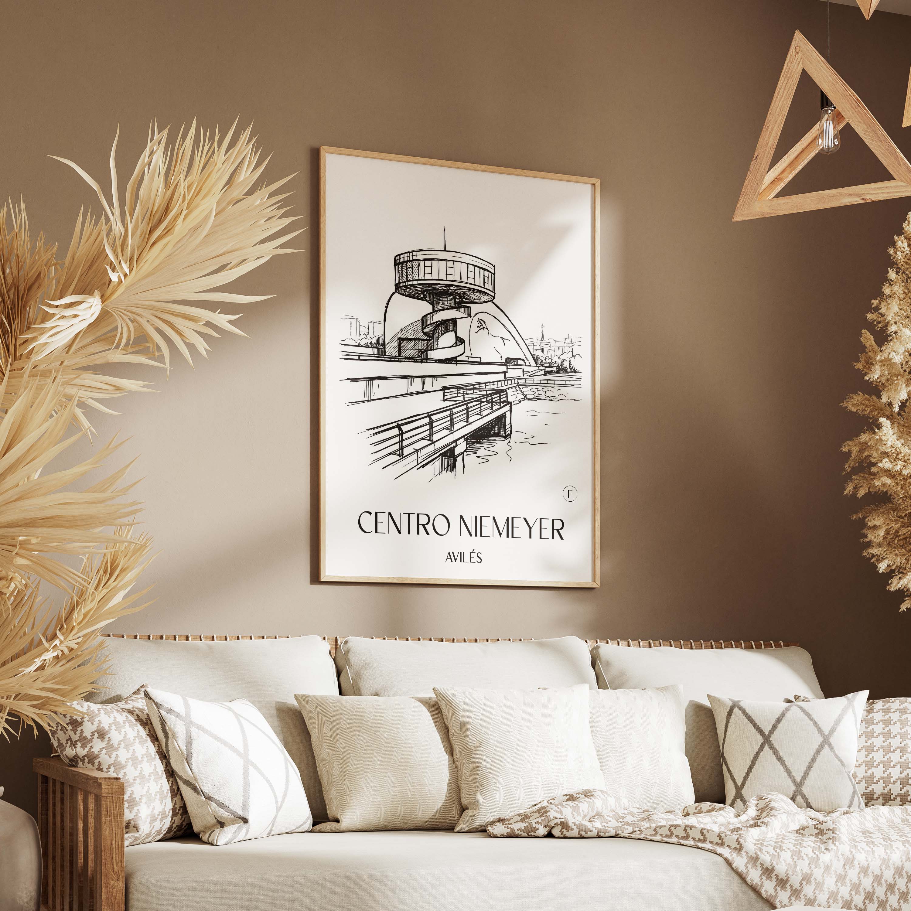 centro-niemeyer-avilés-spanien-poster-skizze