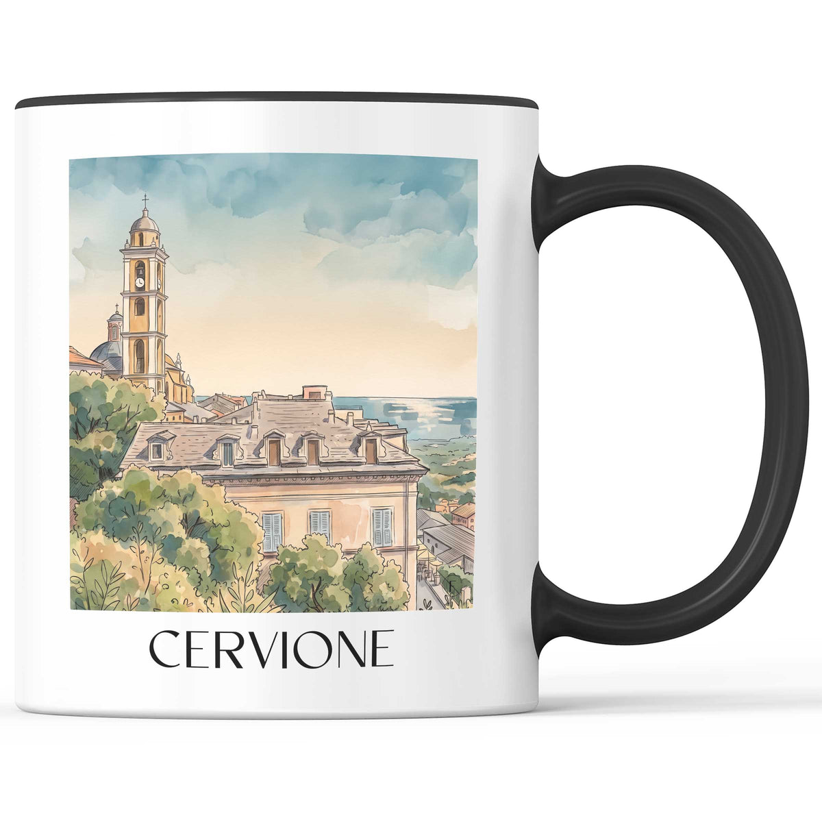 cervione-castagniccia-frankreich-kaffeebecher-aquarell
