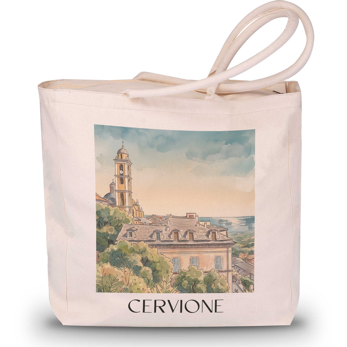 cervione-castagniccia-frankreich-einkaufstasche-aquarell