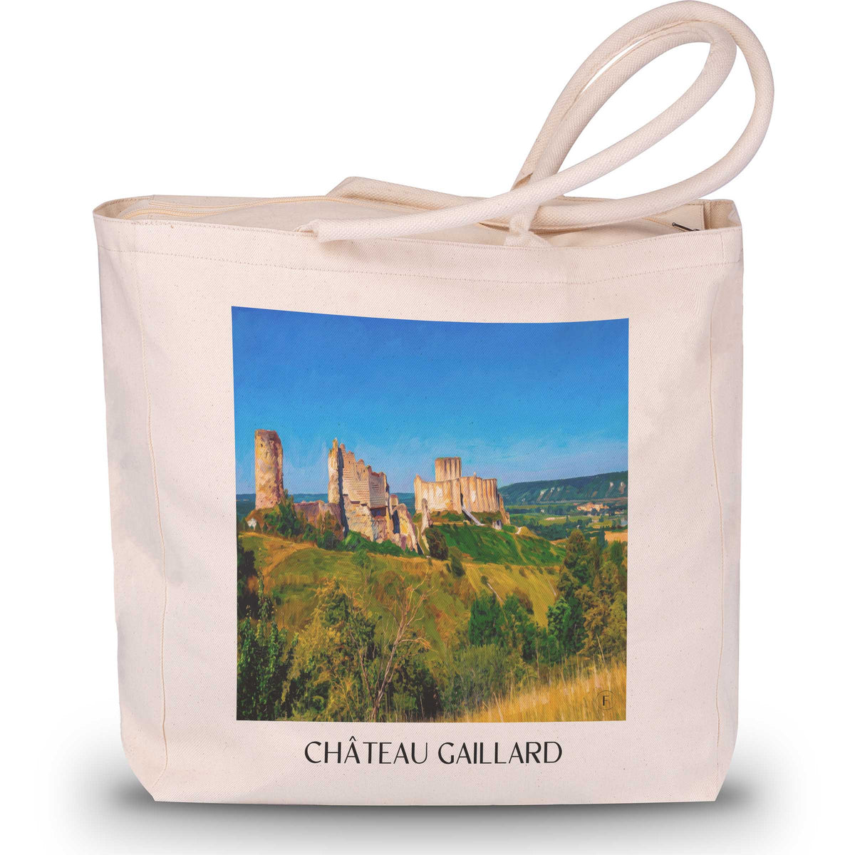 Château Gaillard Shopping Tasche - Les Andelys - Frankreich Tote Bag - Einkaufstasche im Ölgemälde Stil - favplace