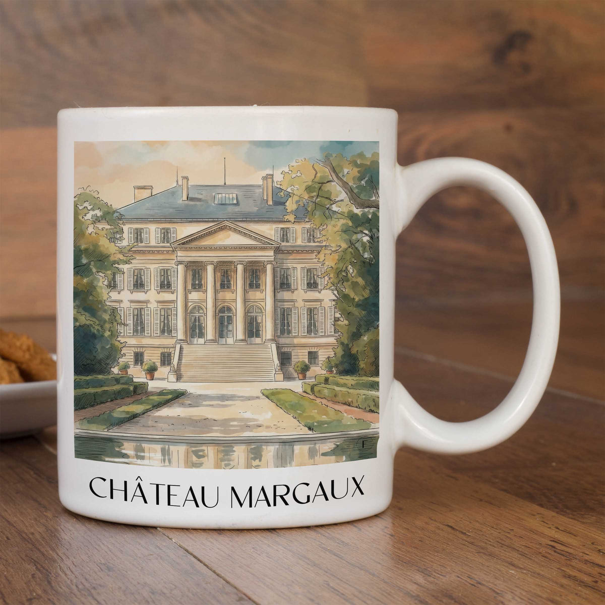 château-margaux-médoc-frankreich-kaffeebecher-aquarell