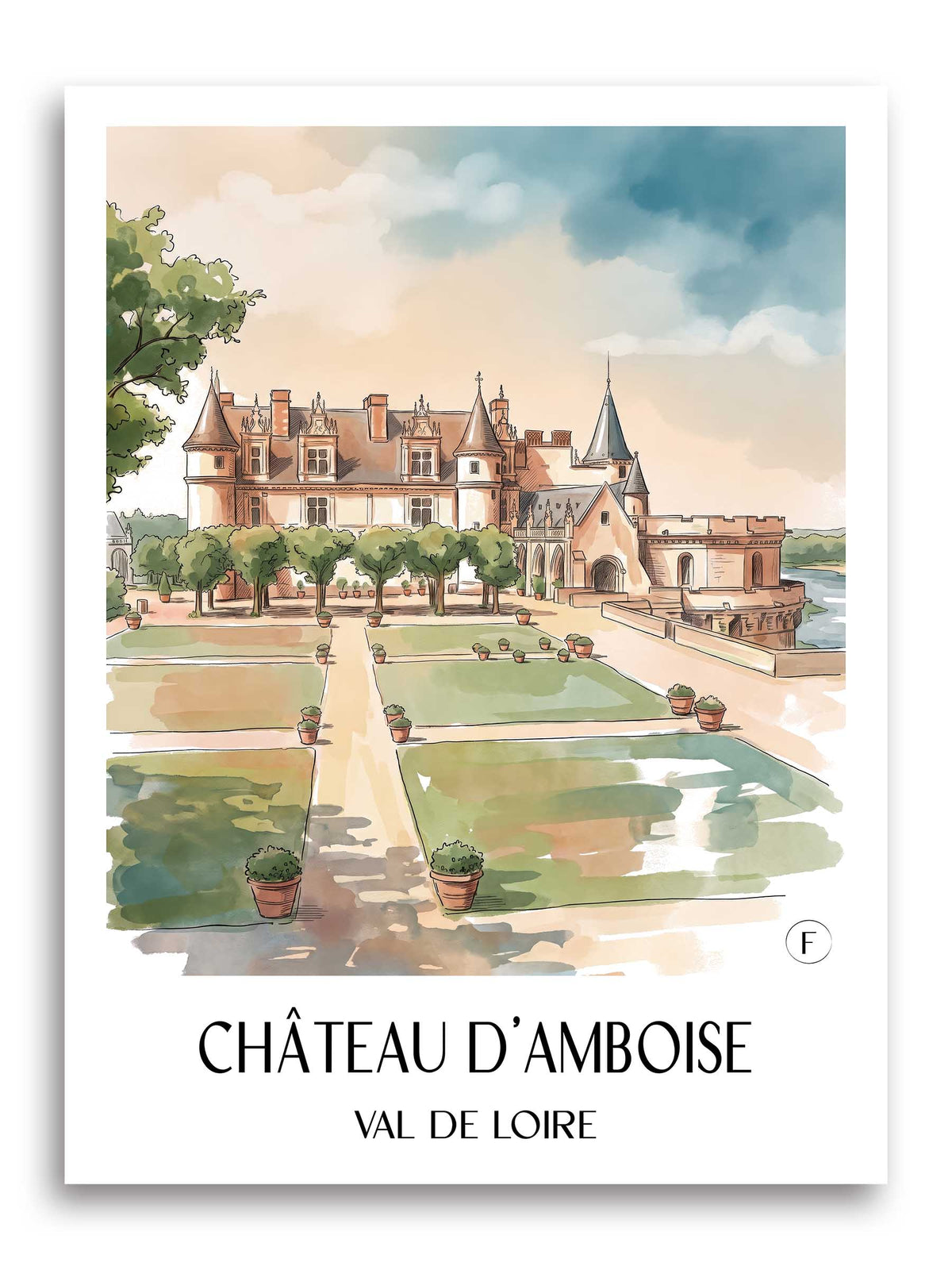 château-d'amboise-val-de-loire-frankreich-poster-aquarell
