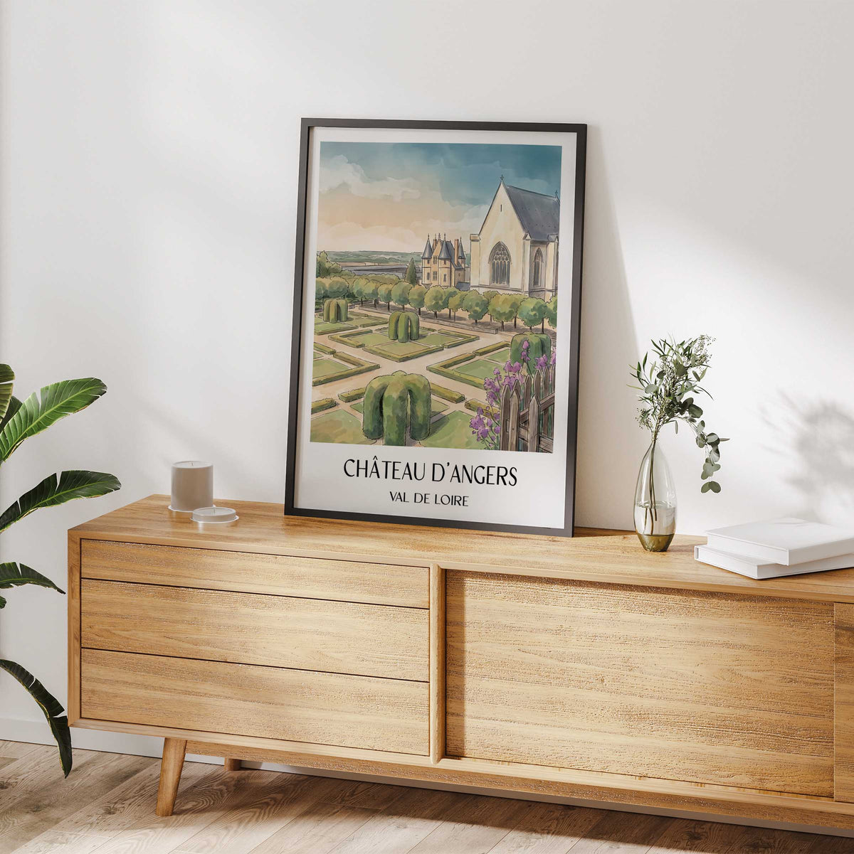 château-d'angers-val-de-loire-frankreich-poster-aquarell