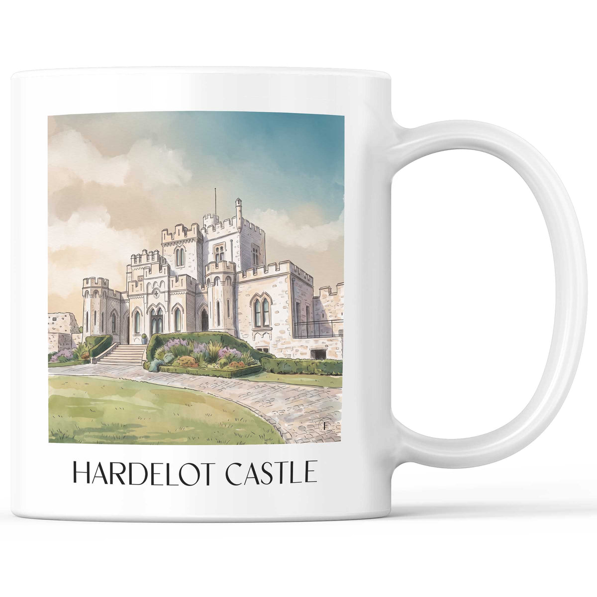 Château d'Hardelot Kaffeebecher - Condette - Frankreich Becher - Kaffeetasse im Aquarell Stil