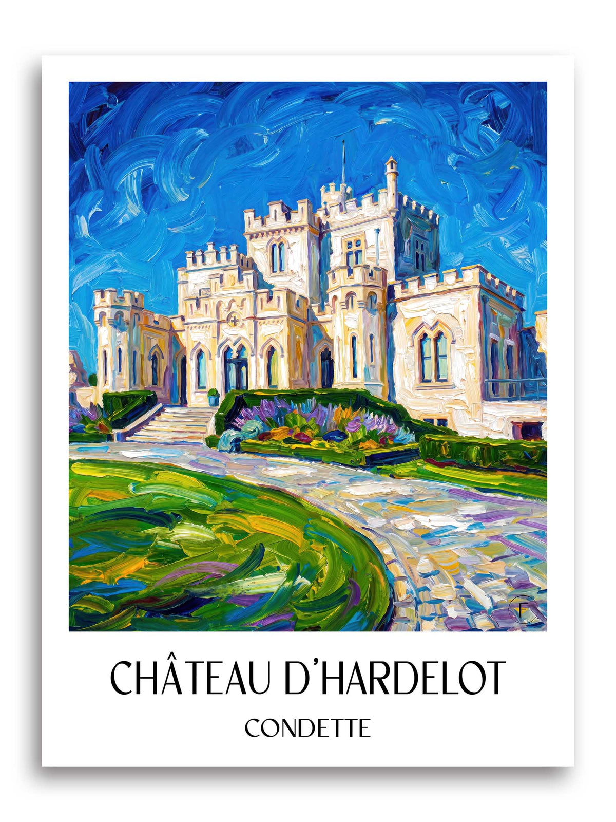 château-d'hardelot-condette-frankreich-poster-oil-painting-oelgemaelde