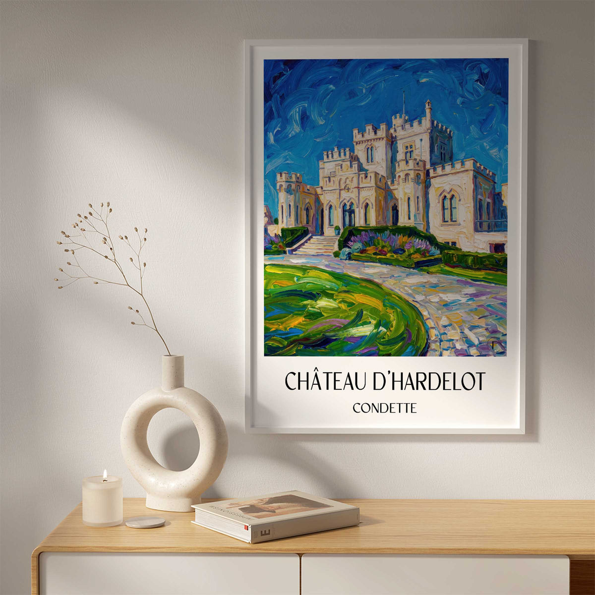château-d'hardelot-condette-frankreich-poster-oil-painting-oelgemaelde