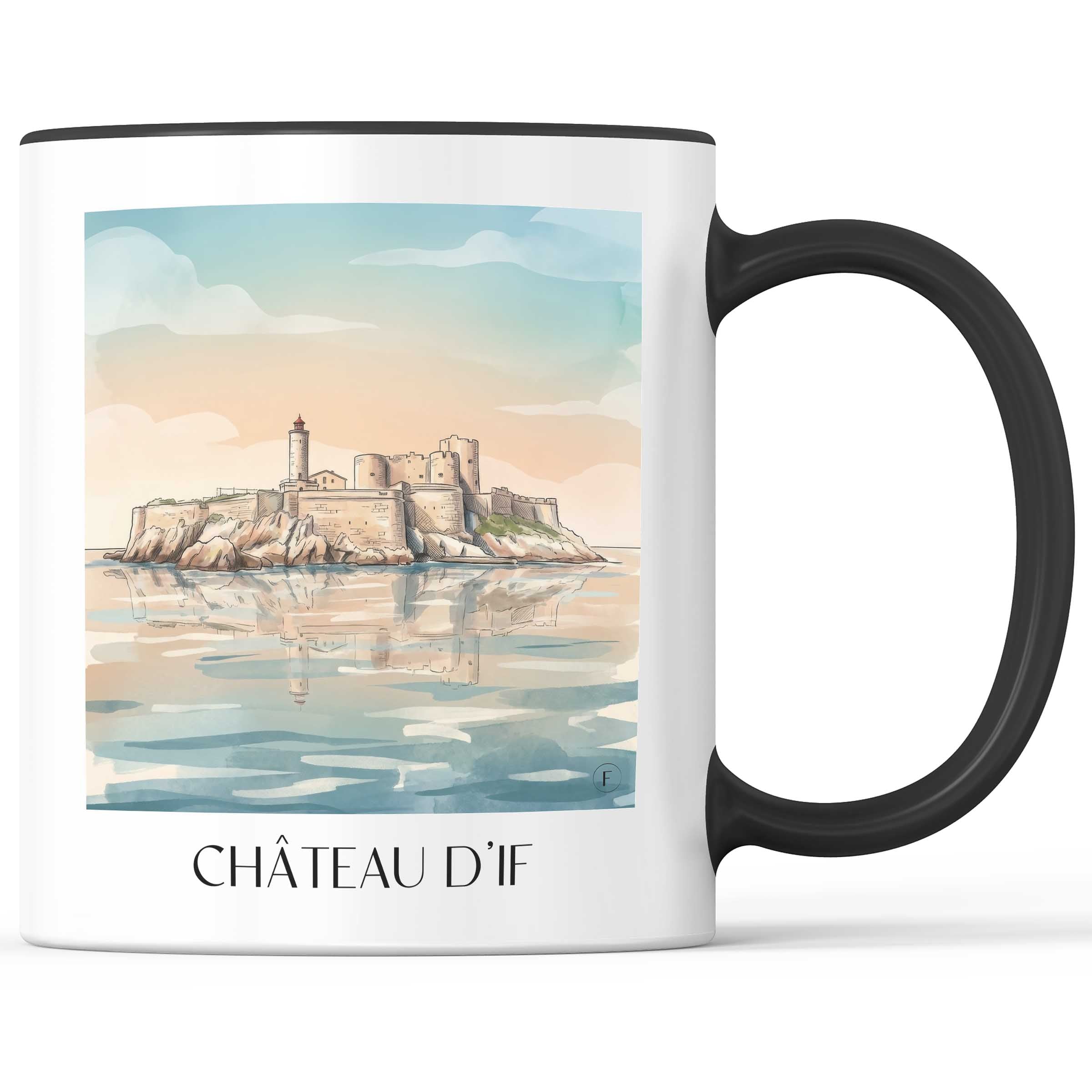 château-d'if-marseille-frankreich-kaffeebecher-aquarell