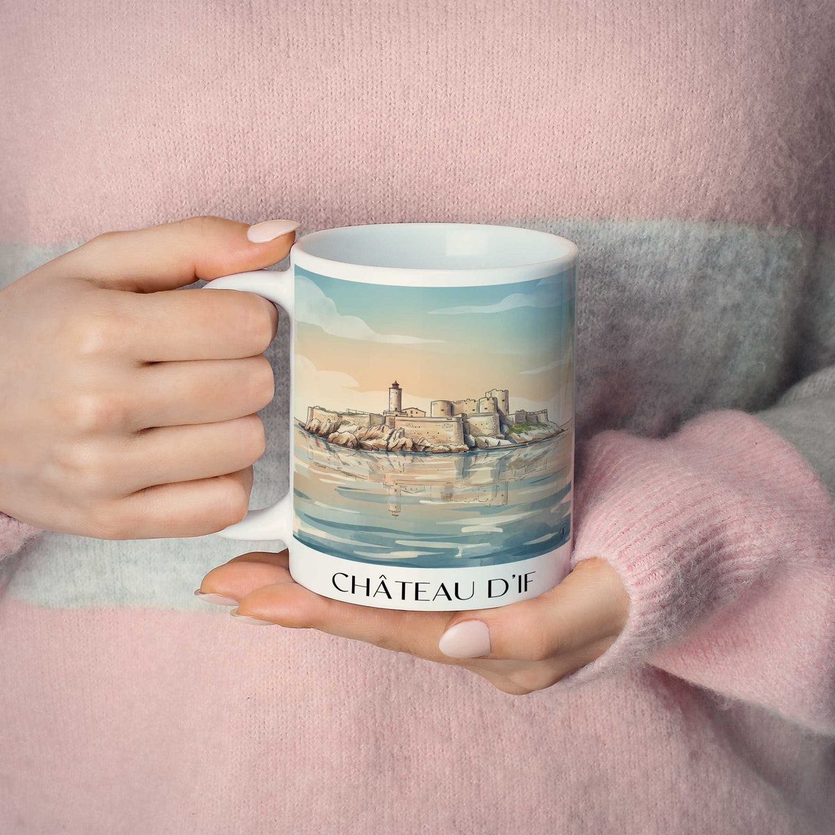 château-d'if-marseille-frankreich-kaffeebecher-aquarell