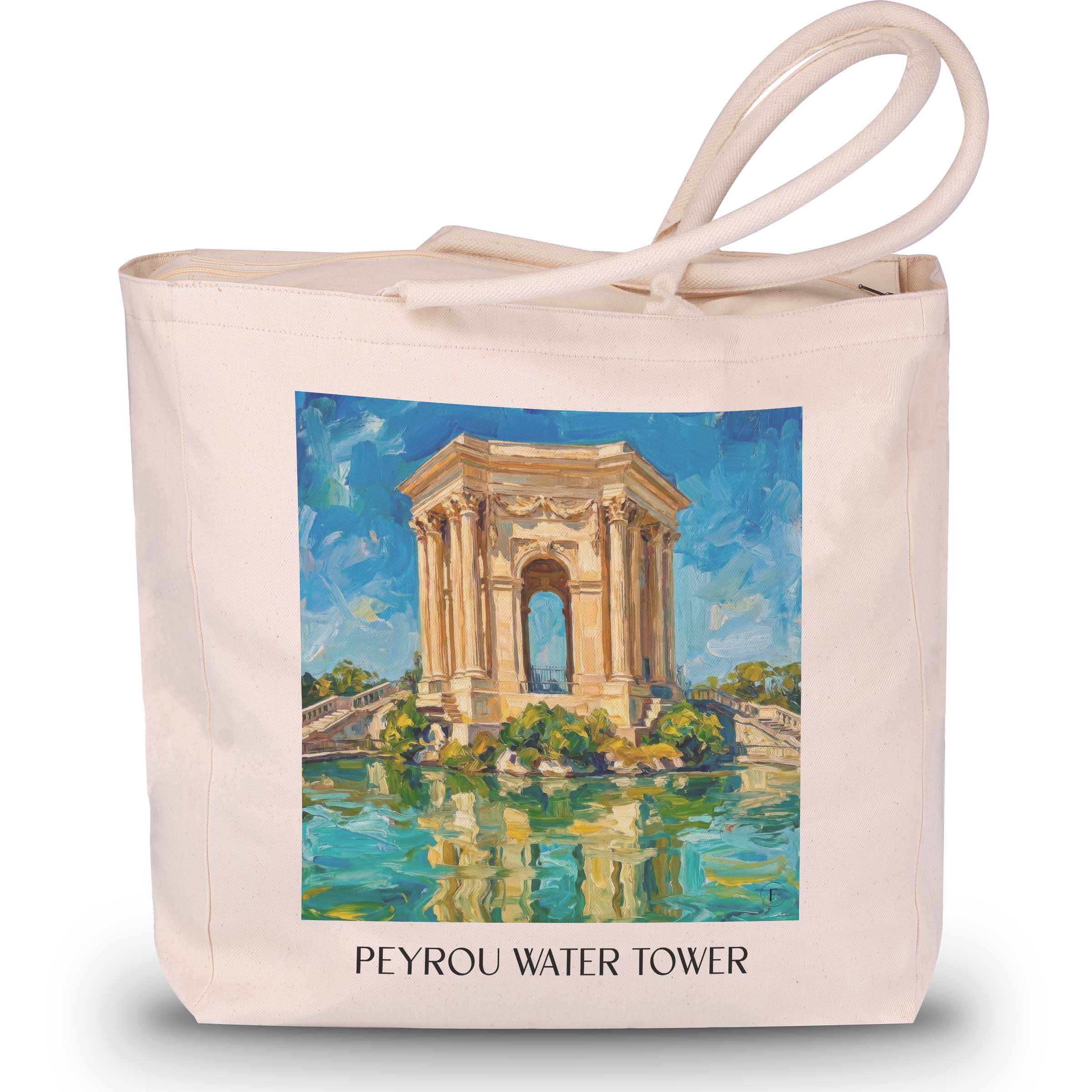 Château d'eau du Peyrou Shopping Tasche - Montpellier - Frankreich Tote Bag - Einkaufstasche im Ölgemälde Stil - favplace
