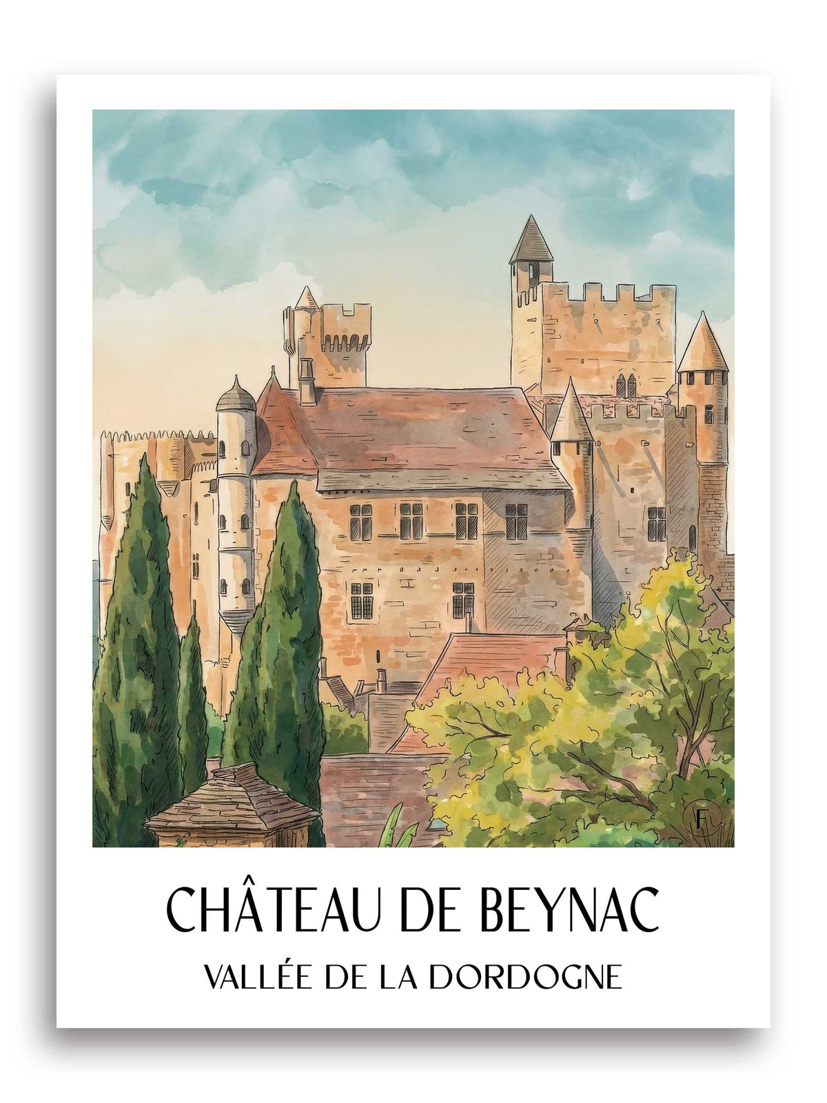 château-de-beynac-vallée-de-la-dordogne-frankreich-poster-aquarell