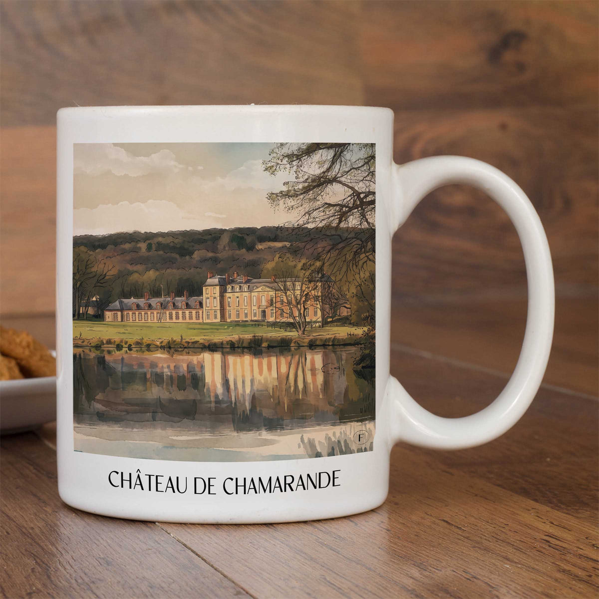 château-de-chamarande-essonne-frankreich-kaffeebecher-aquarell