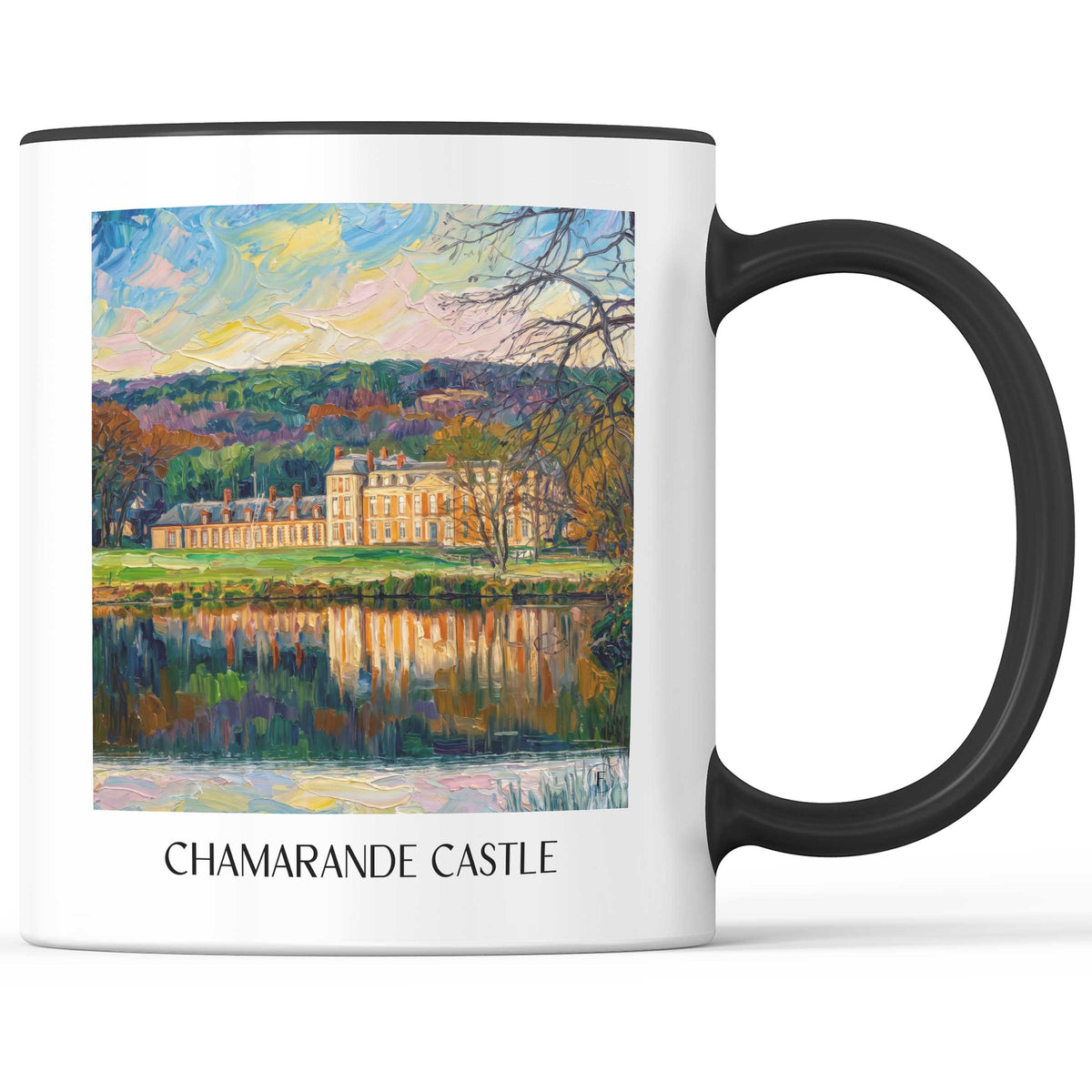 Château de Chamarande Kaffeebecher - Essonne - Frankreich Becher - Kaffeetasse im Ölgemälde Stil - favplace