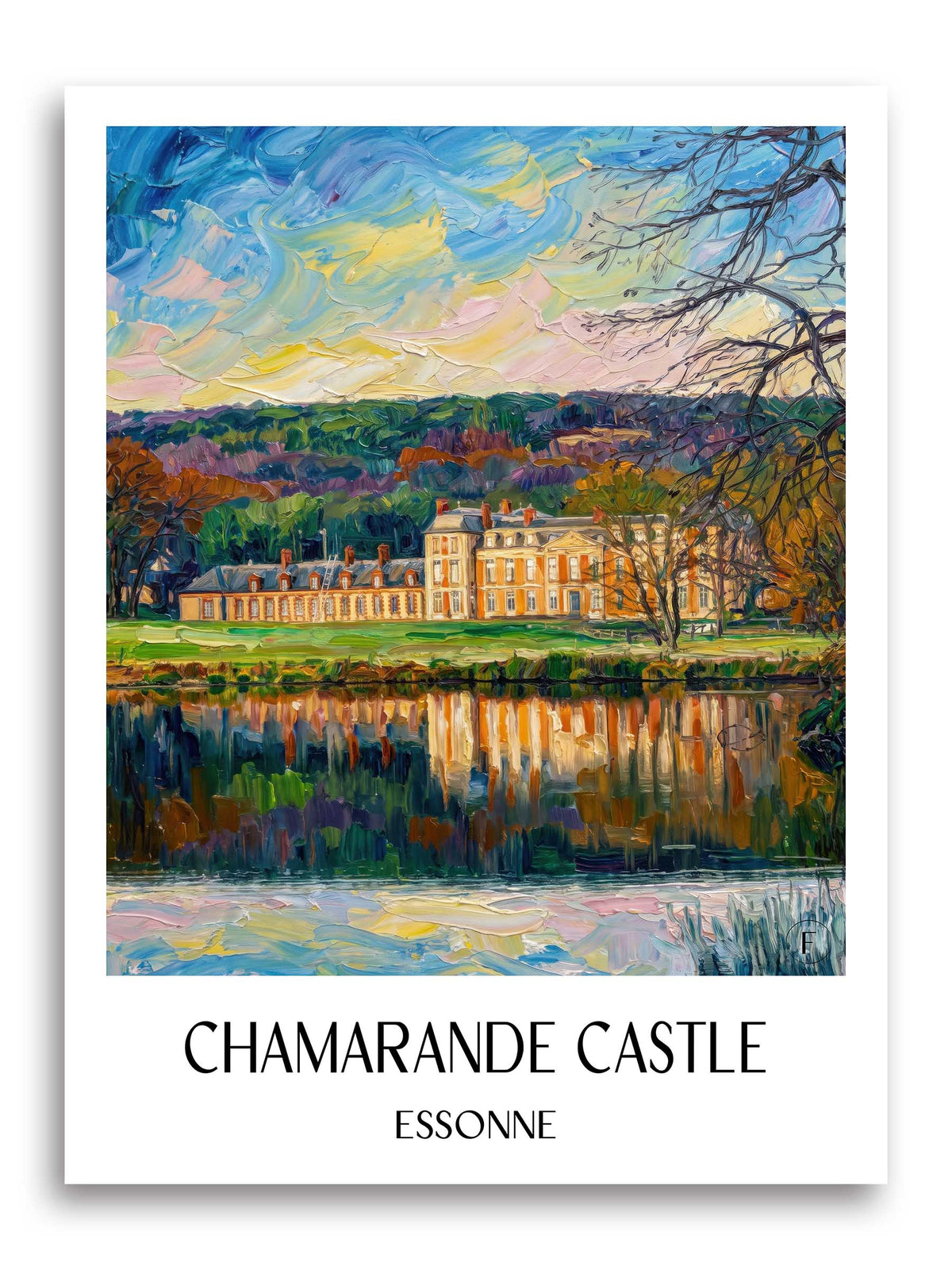 Château de Chamarande Poster - Essonne - Frankreich Kunstdruck - Ölgemälde von A4 bis A1 - favplace