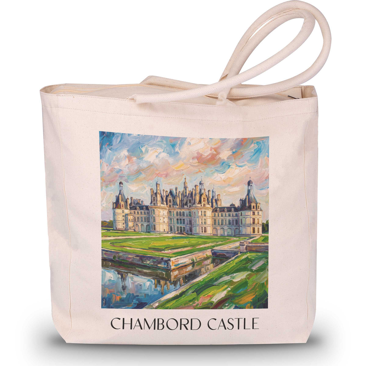 Château de Chambord Shopping Tasche - Val de Loire - Frankreich Tote Bag - Einkaufstasche im Ölgemälde Stil - favplace
