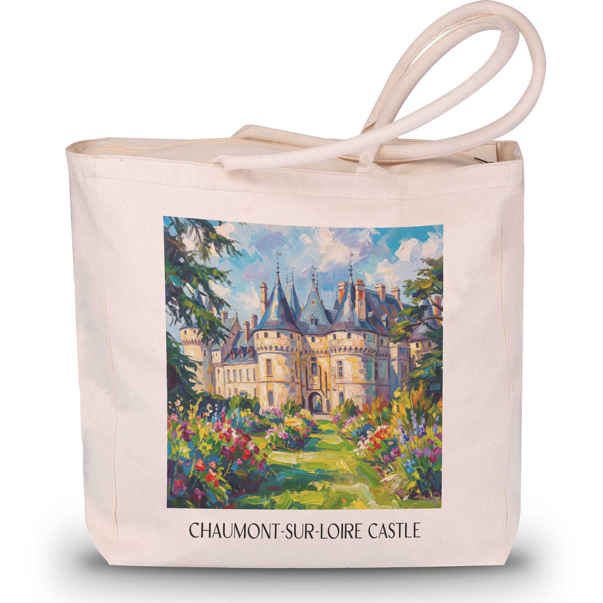 Château de Chaumont-sur-Loire Shopping Tasche - Val de Loire - Frankreich Tote Bag - Einkaufstasche im Ölgemälde Stil - favplace