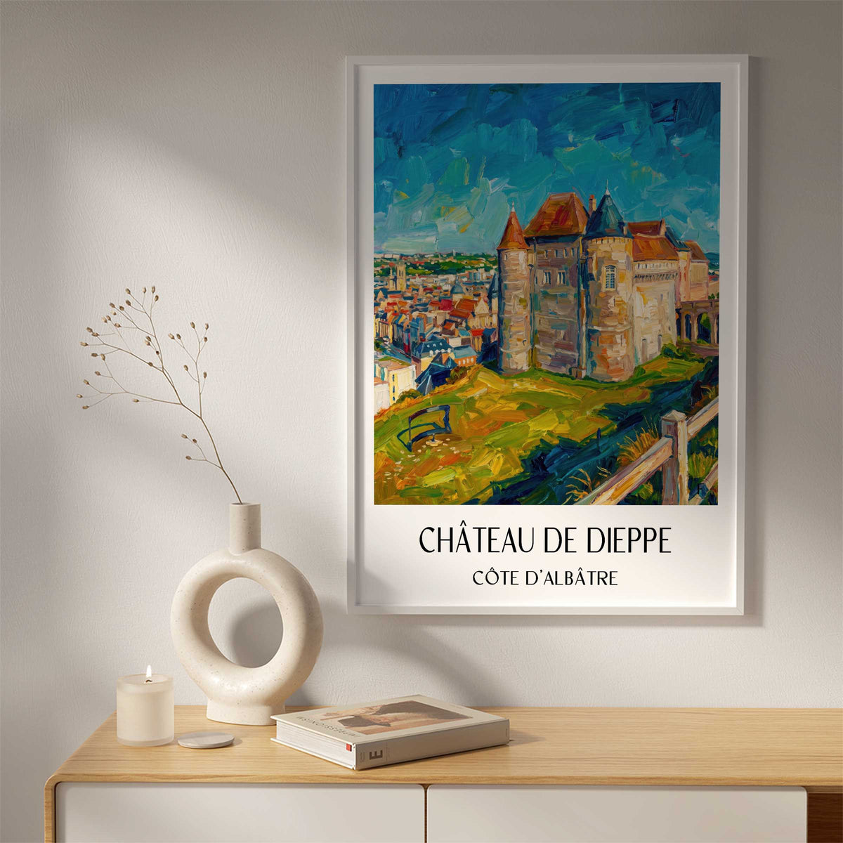 château-de-dieppe-côte-d'albâtre-frankreich-poster-oil-painting-oelgemaelde