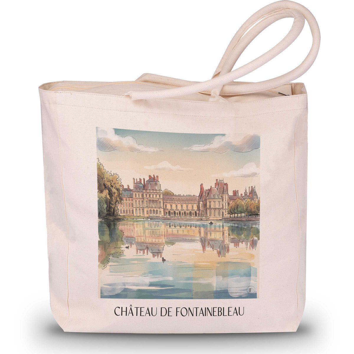 Château de Fontainebleau Shopping Tasche - Seine-et-Marne - Frankreich Tote Bag - Einkaufstasche im Aquarell Stil - favplace