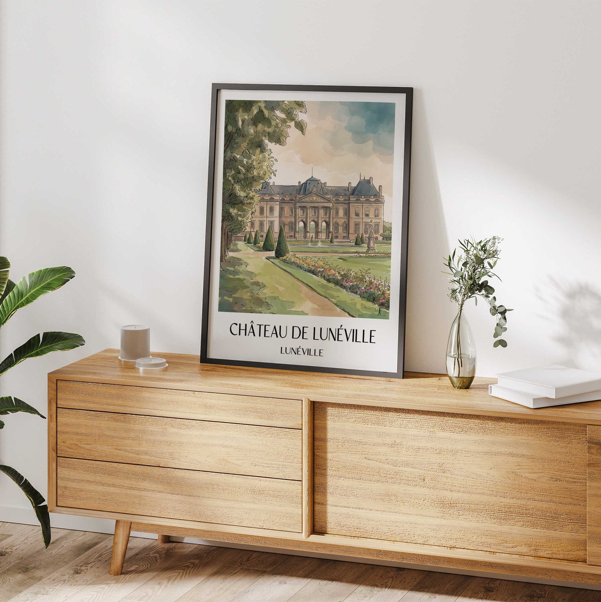 château-de-lunéville-lunéville-frankreich-poster-aquarell